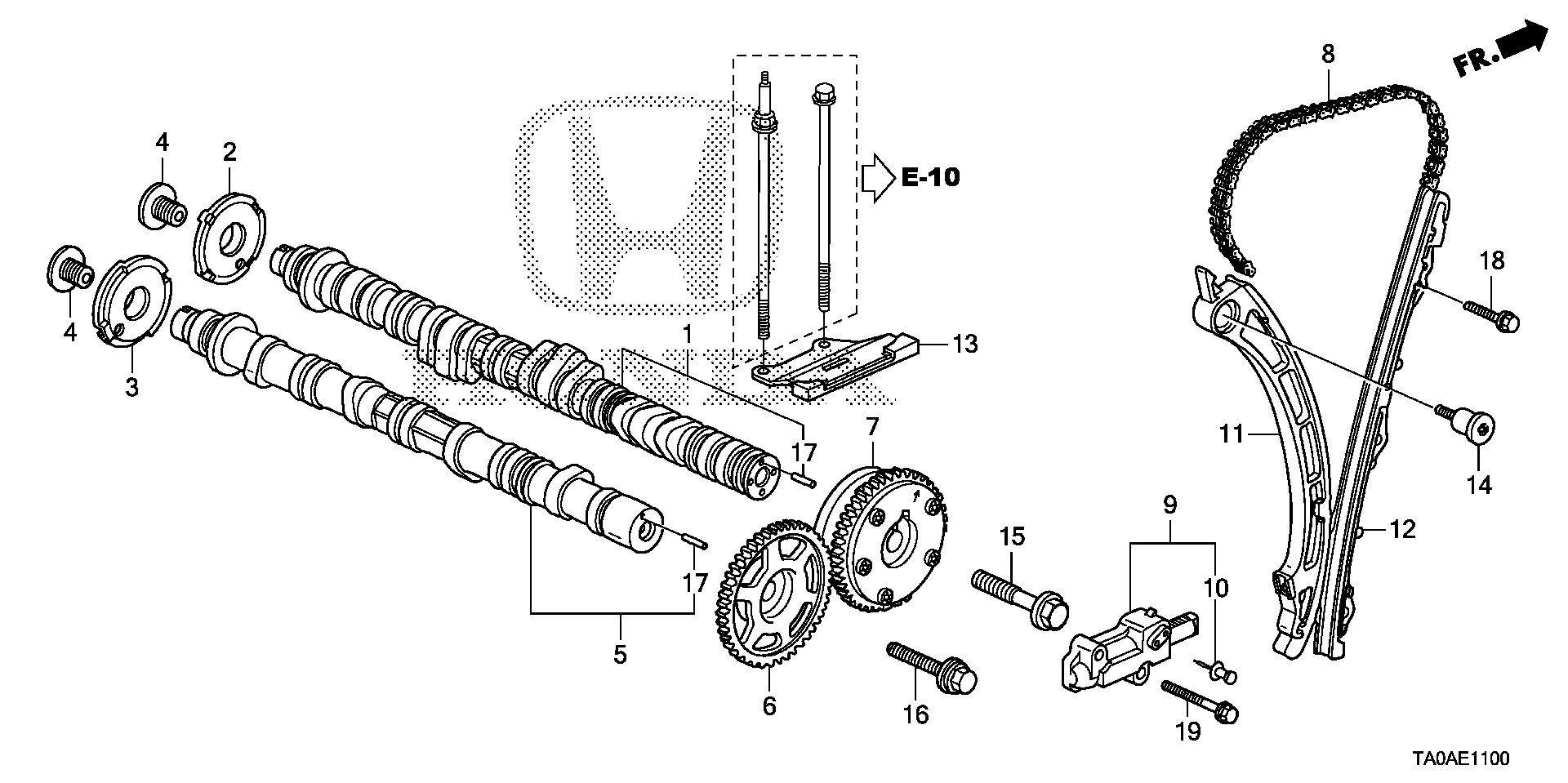 Diagram CAMSHAFT@CAM CHAIN (L4) for your Honda Accord  