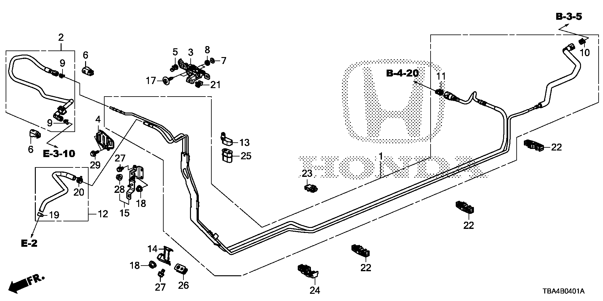 Diagram FUEL PIPE (1.5L) (KL) for your 2015 Honda Pilot   