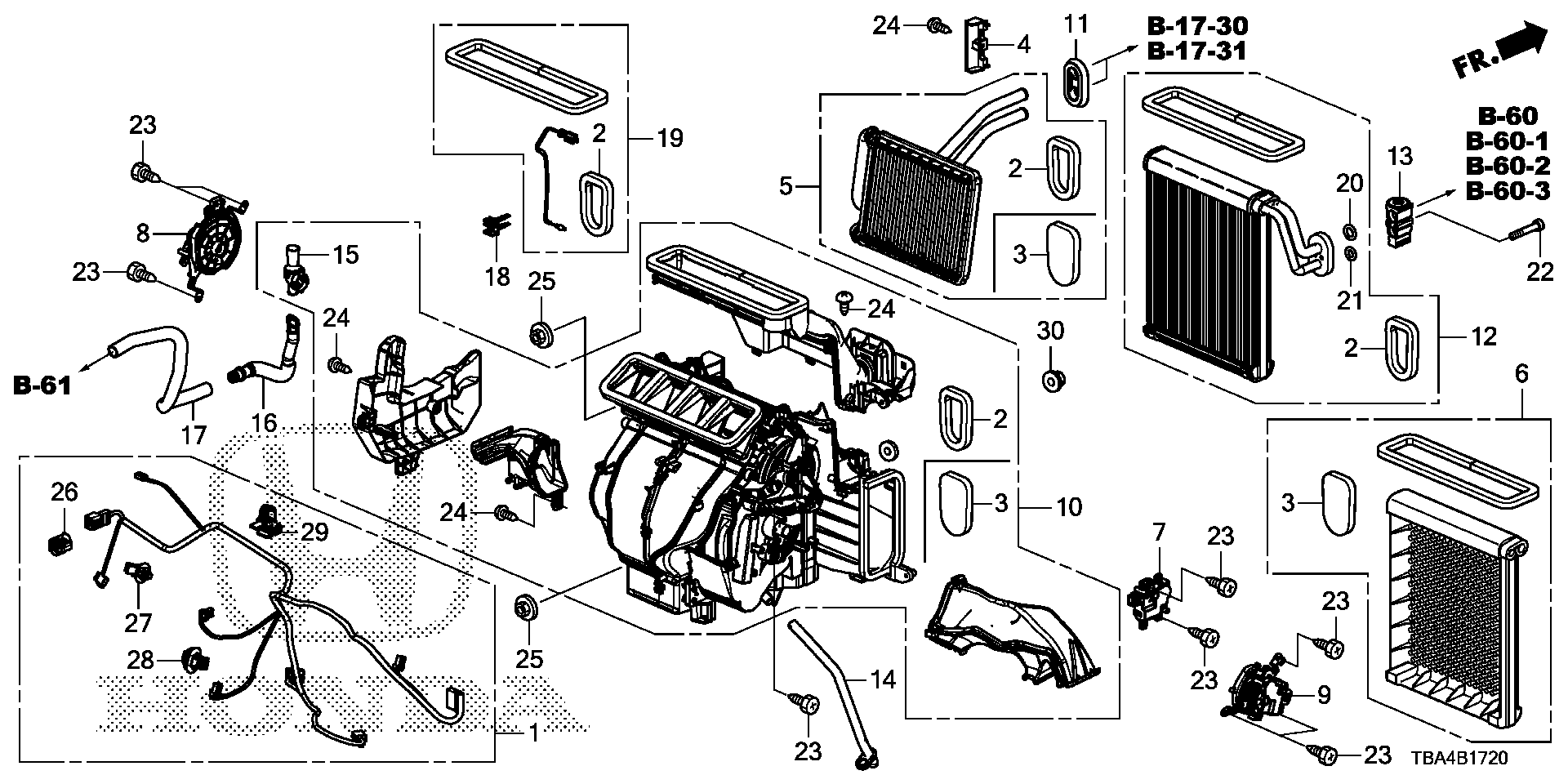 Diagram HEATER UNIT for your Honda Civic  