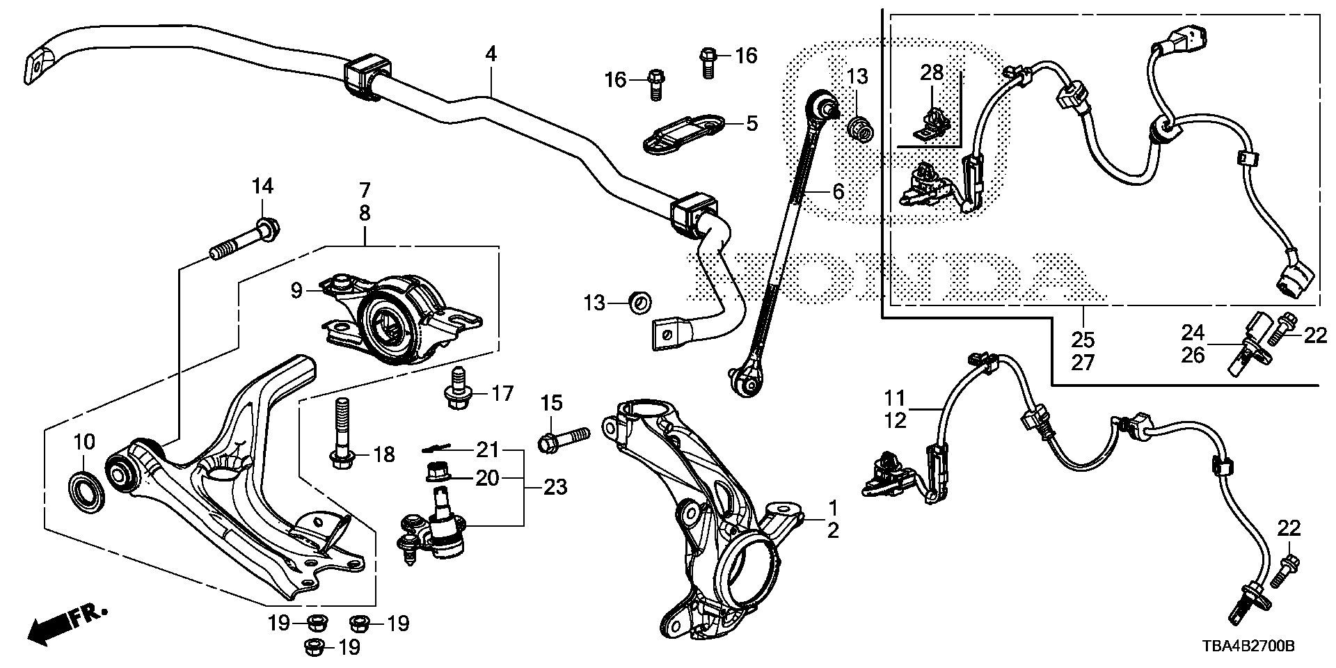 Diagram KNUCKLE for your Honda Civic  