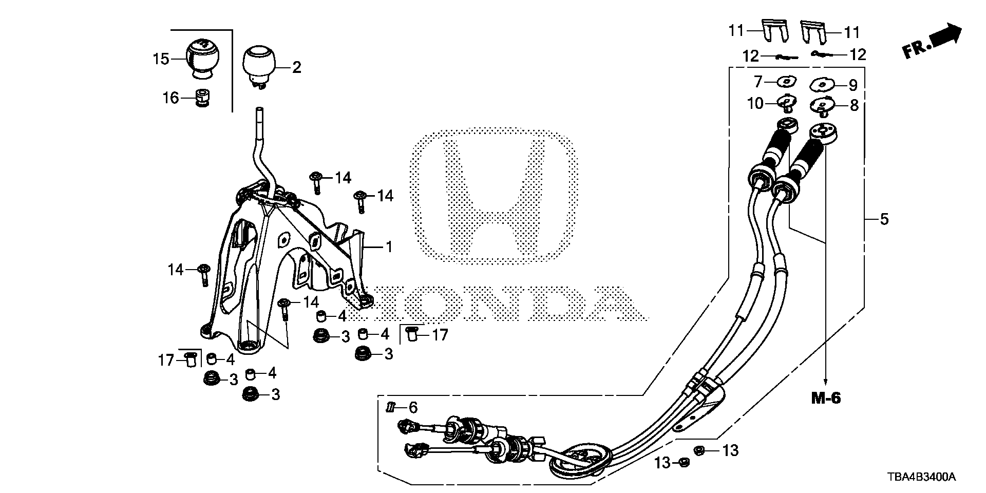 Diagram SHIFT LEVER for your Honda