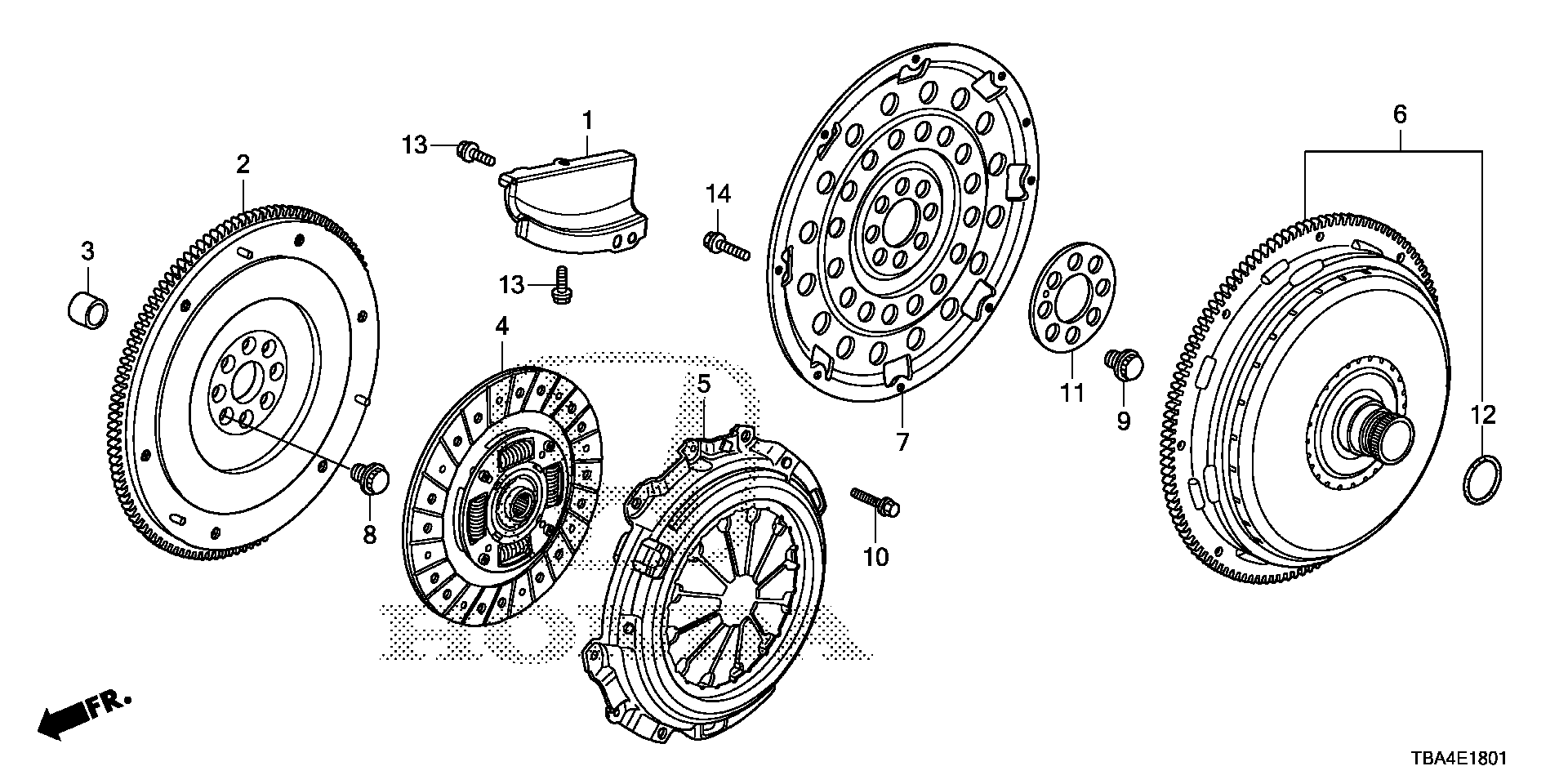 Diagram CLUTCH@TORQUE CONVERTER (2.0L) for your Honda Civic  