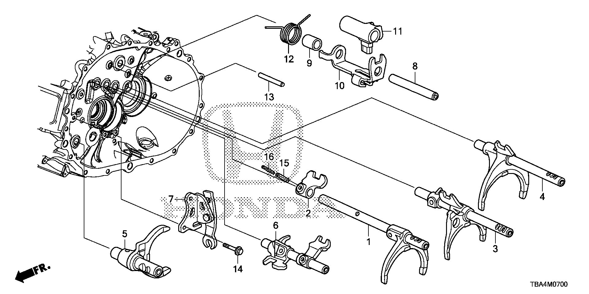 Diagram SHIFT FORK@SHIFT HOLDER for your 2000 Honda Accord Coupe   