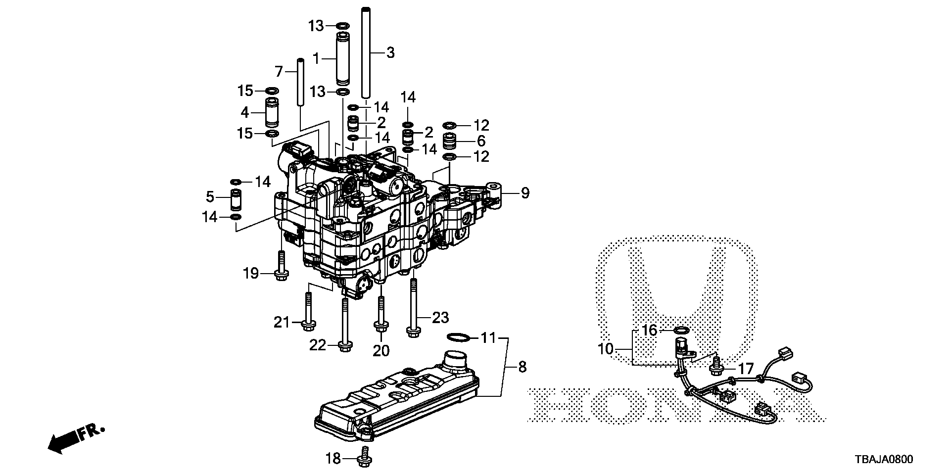 Diagram MAIN VALVE BODY (1.5L) for your Honda