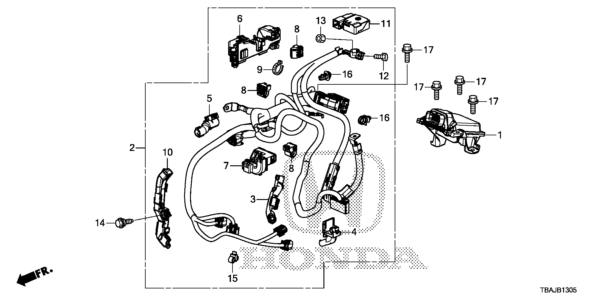 Diagram TRANSMISSION CONTROL (1.5L) for your 1997 Honda Accord Coupe   