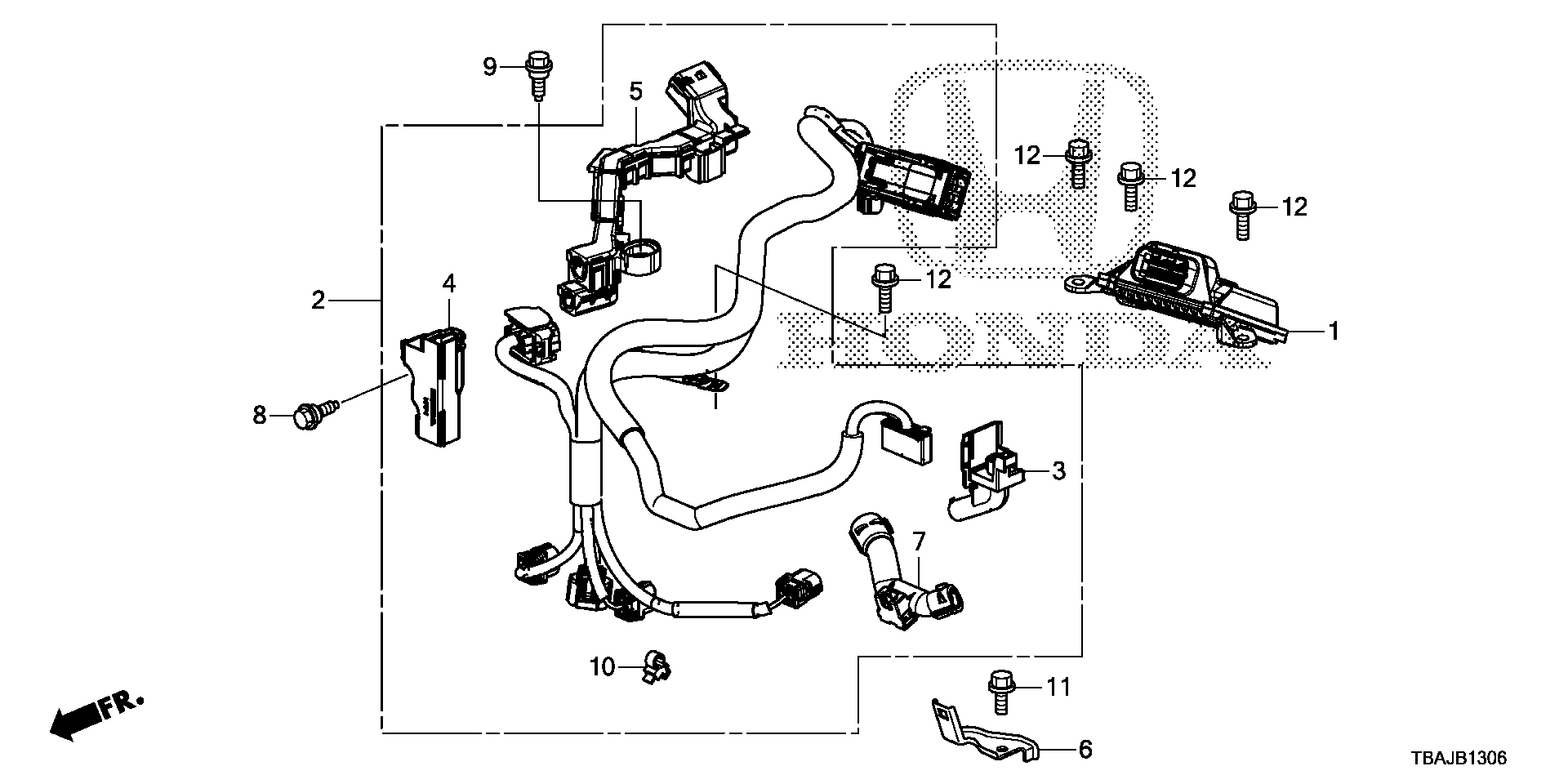 Full size assembly image of TRANSMISSION CONTROL (2.0L) (1/1)