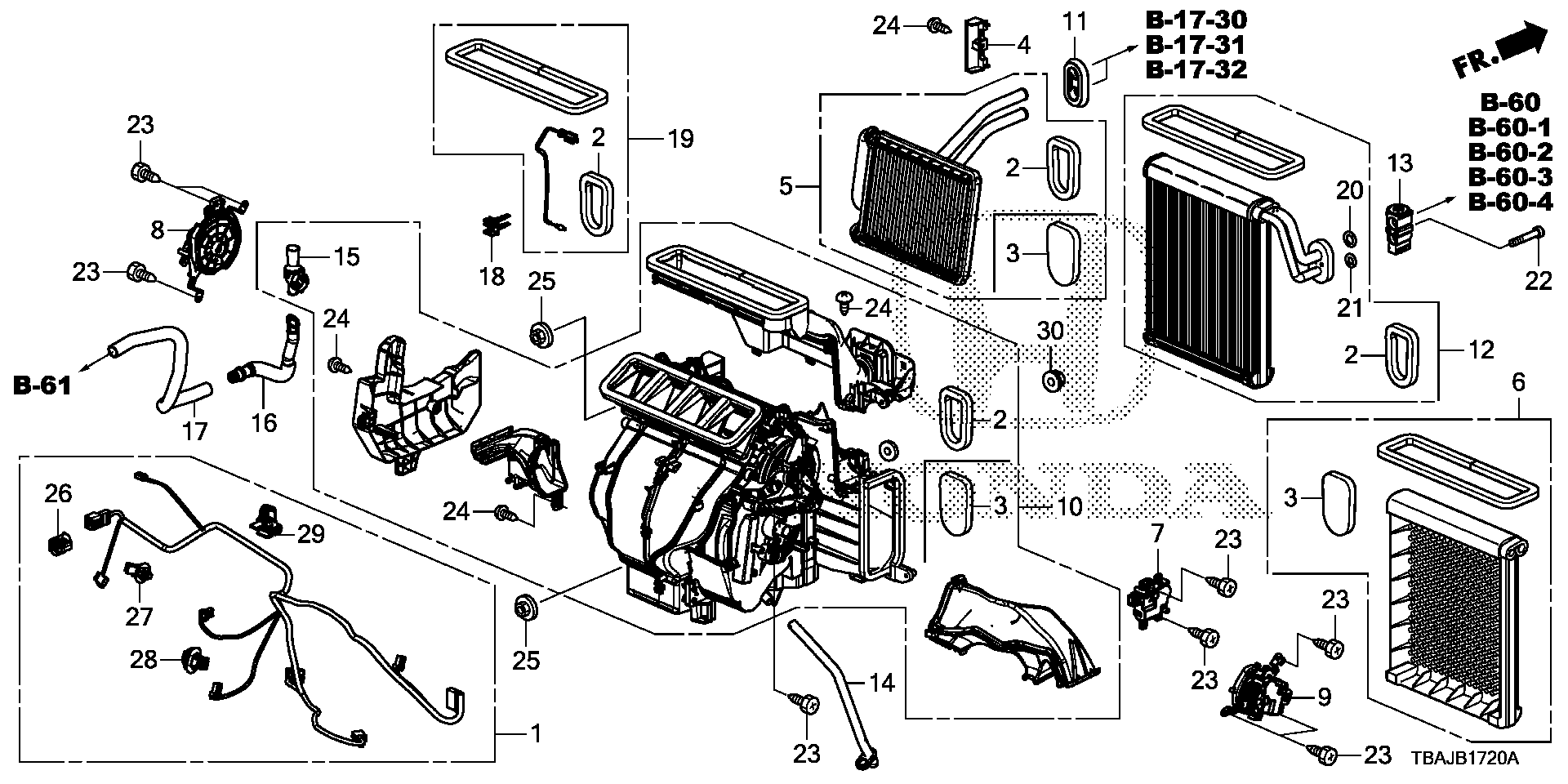 Diagram HEATER UNIT for your Honda Civic  