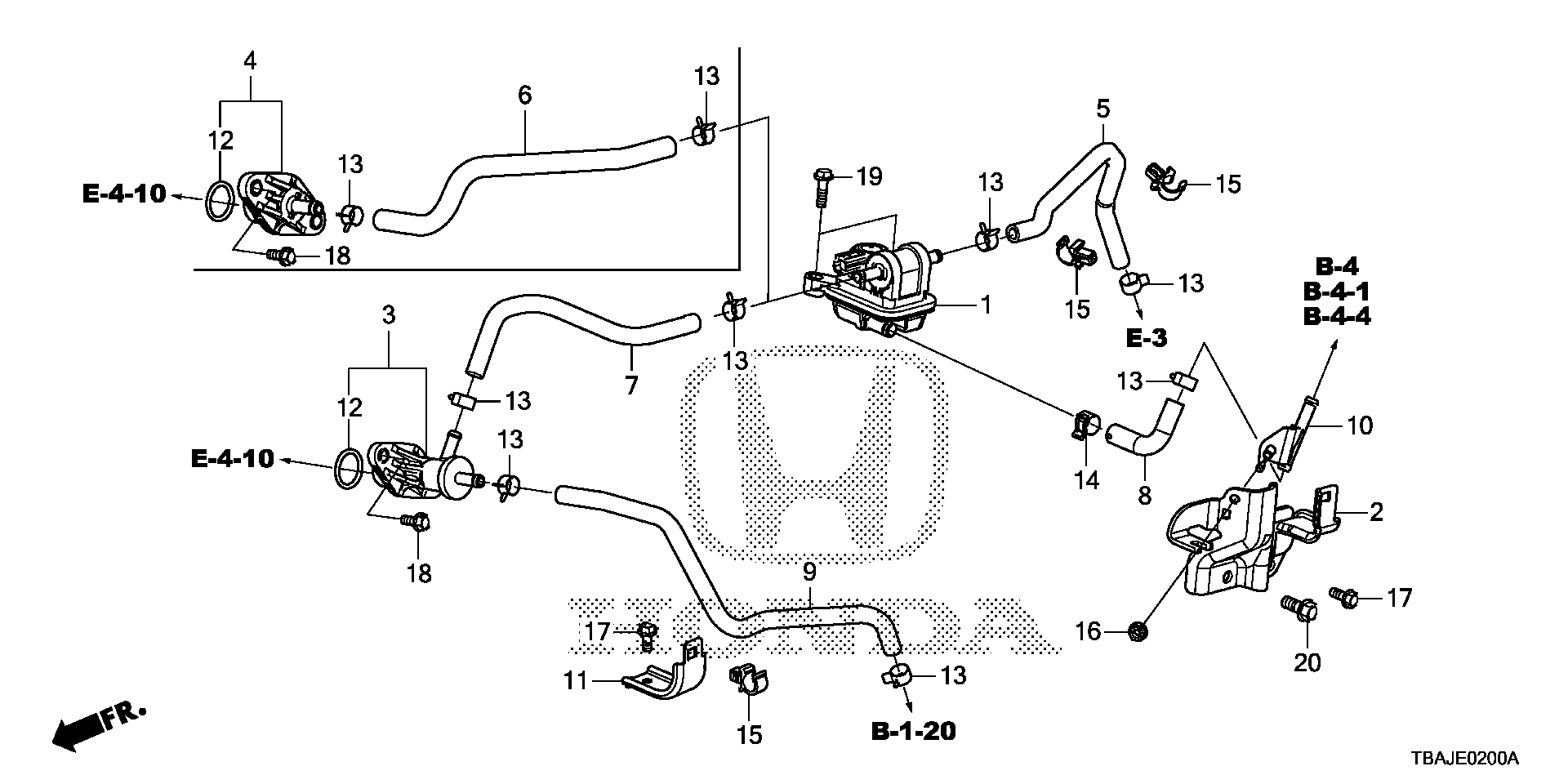 Diagram PURGE CONTROL SOLENOID (1.5L) for your 2013 Honda