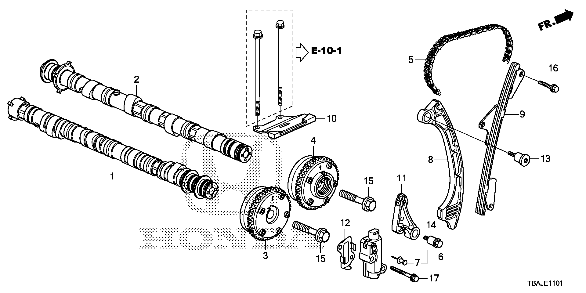 Full size assembly image of CAMSHAFT@CAM CHAIN (2.0L) (1/1)