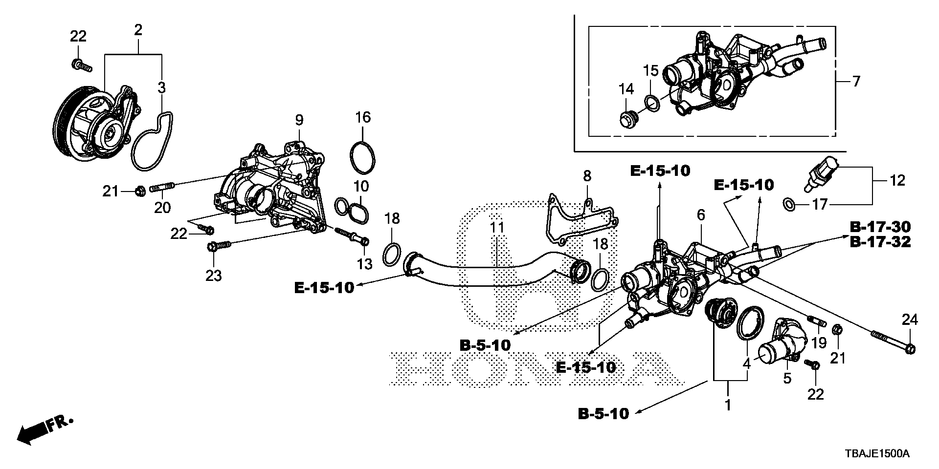Full size assembly image of WATER PUMP (1.5L) (1/1)