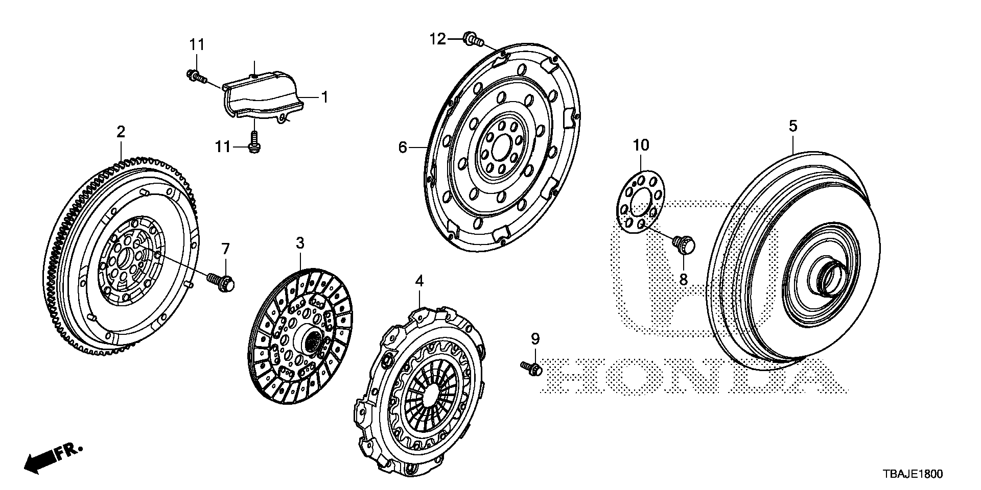 Diagram CLUTCH@TORQUE CONVERTER (1.5L) for your Honda Civic  