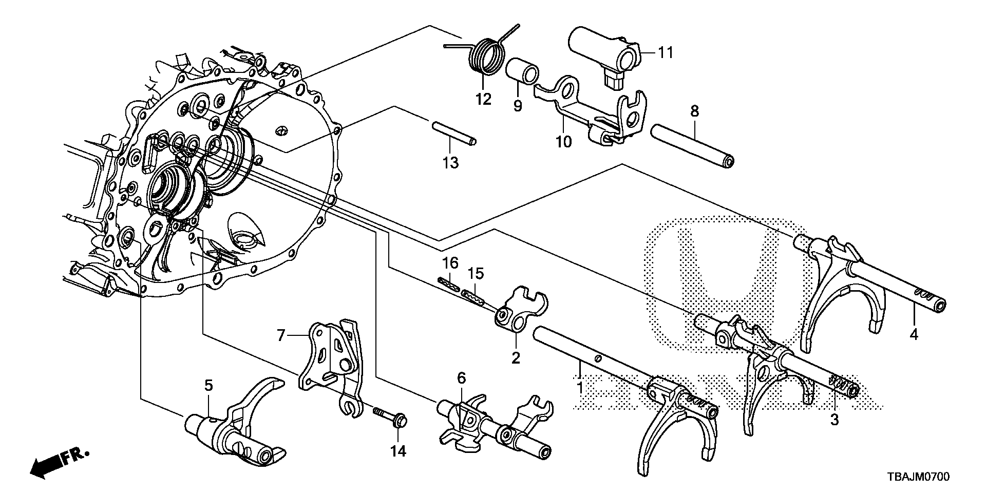 Diagram SHIFT FORK@SHIFT HOLDER for your 2000 Honda Accord Coupe   