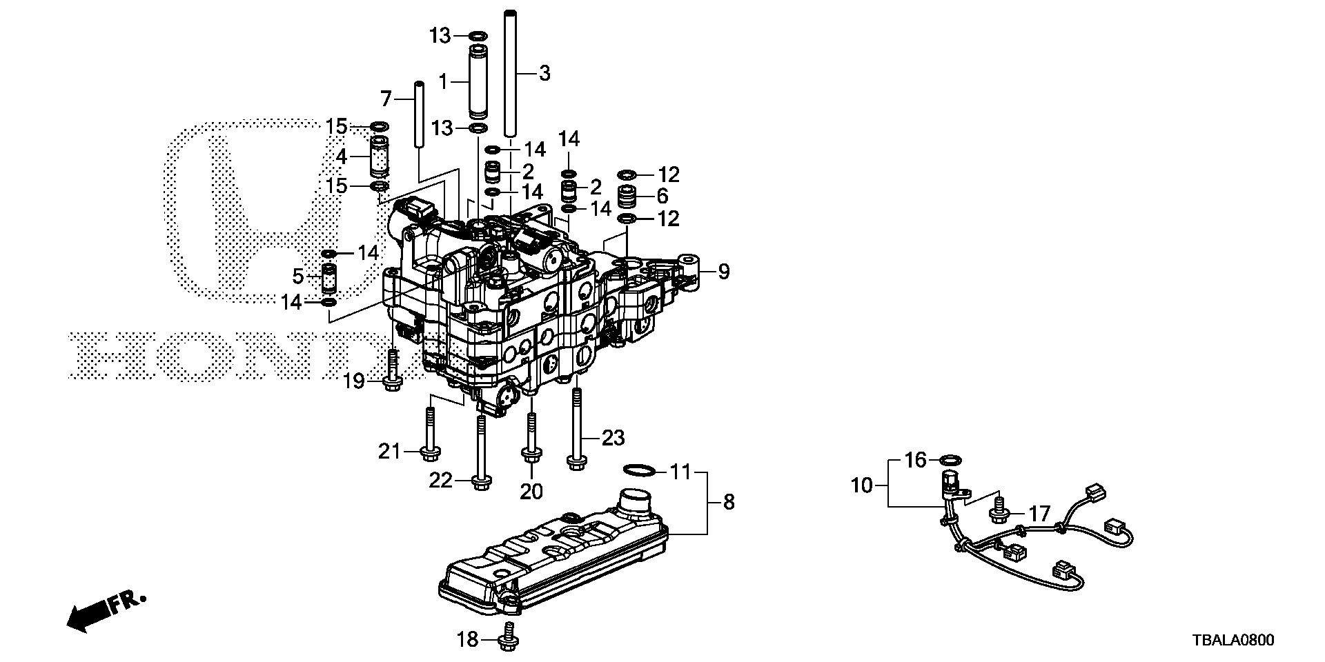 Diagram VALVE BODY (1.5L) for your Honda