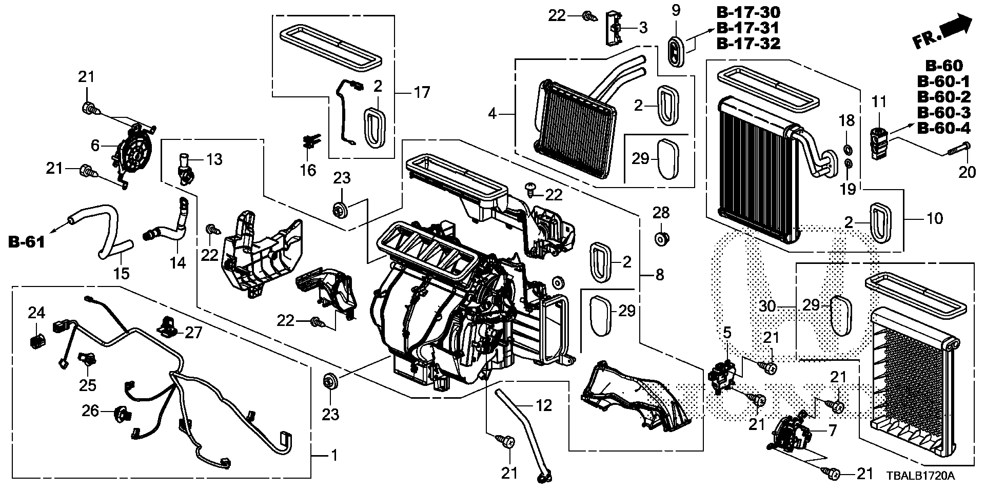 Diagram HEATER UNIT for your Honda Civic  