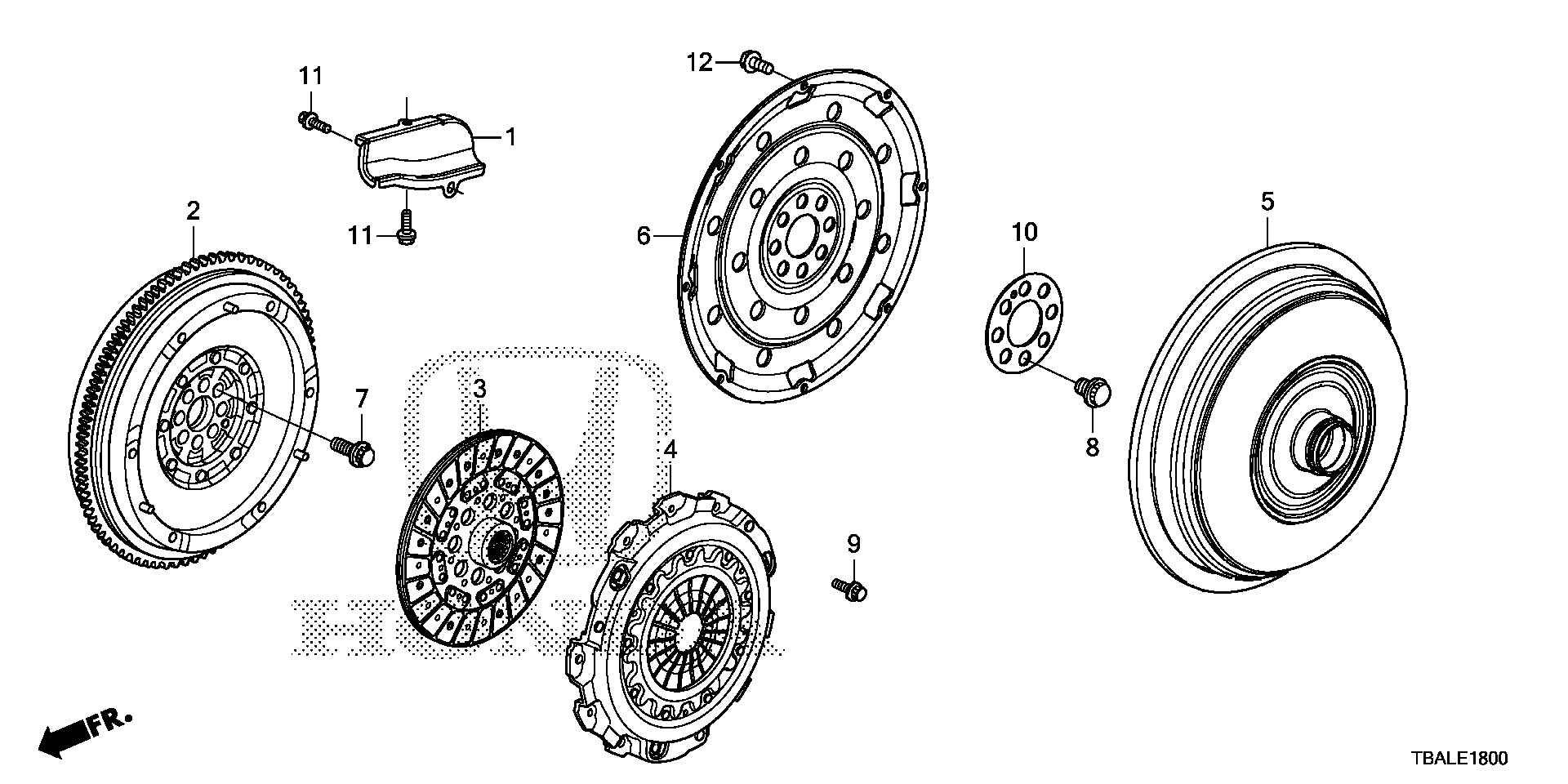 Diagram CLUTCH@TORQUE CONVERTER (1.5L) for your Honda Civic  