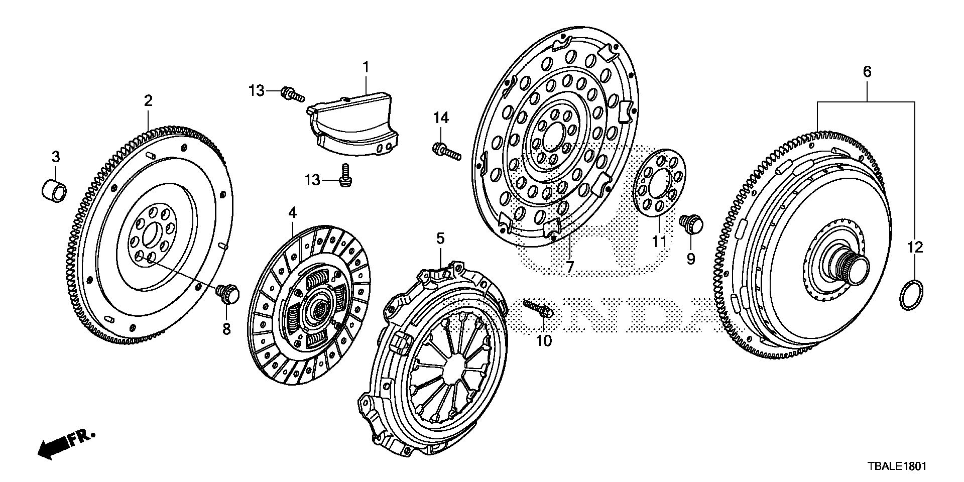 Diagram CLUTCH@TORQUE CONVERTER (2.0L) for your Honda Civic  