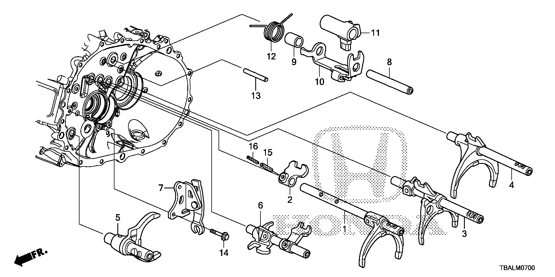 Diagram SHIFT FORK@SHIFT HOLDER for your 2000 Honda Accord Coupe   