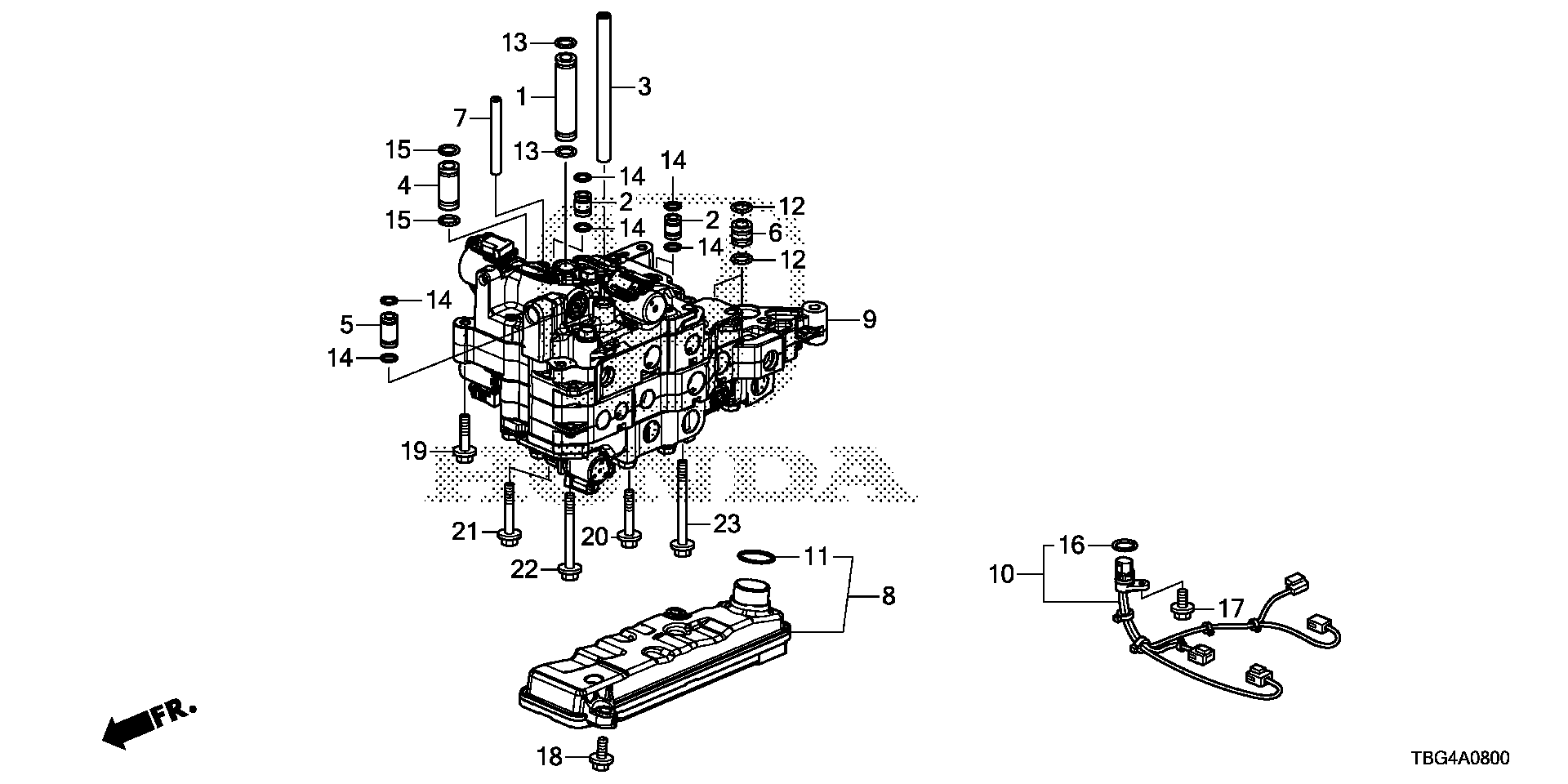 Diagram MAIN VALVE BODY (1.5L) for your Honda