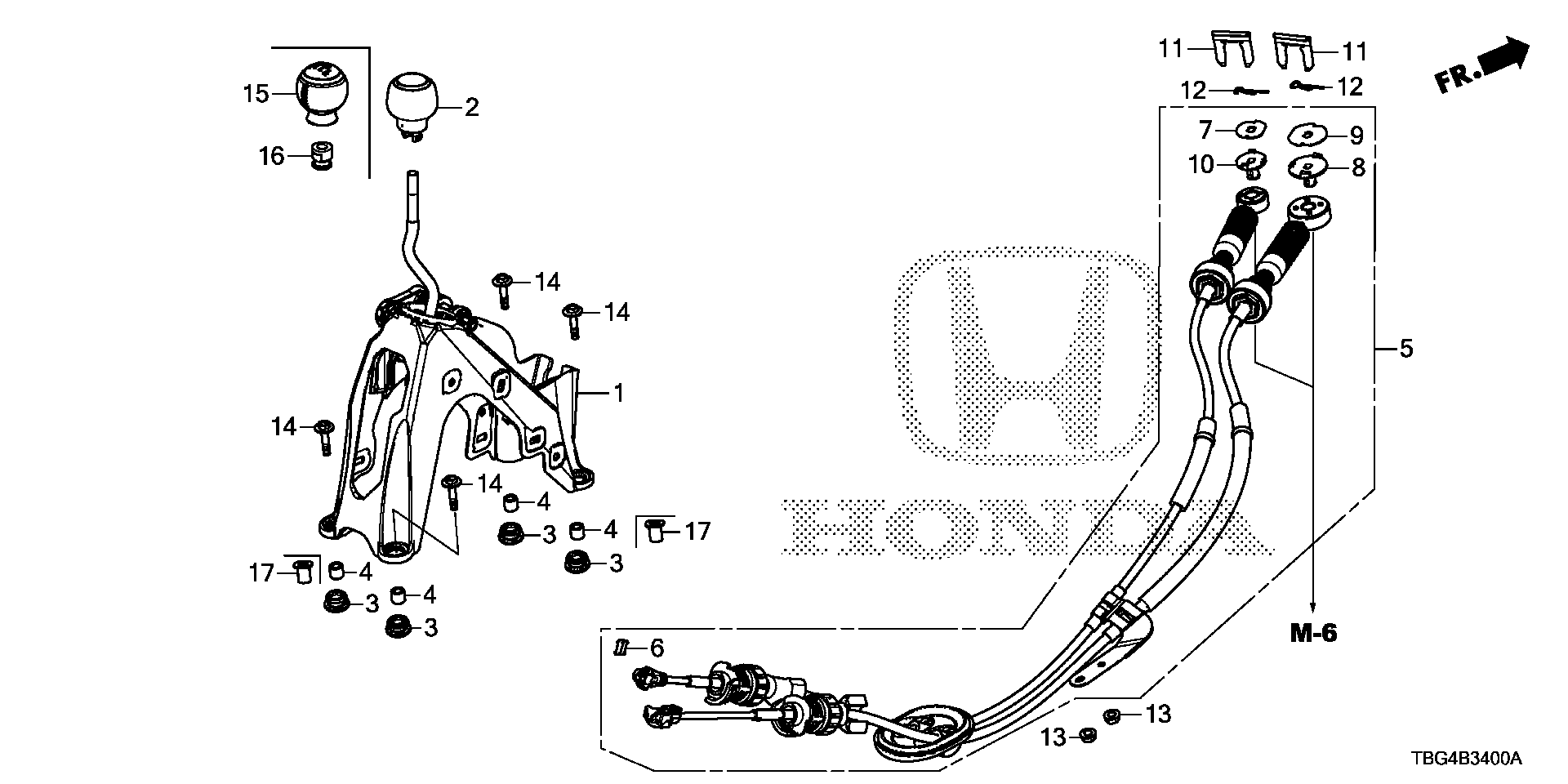 Diagram SHIFT LEVER for your 2019 Honda Civic Coupe   