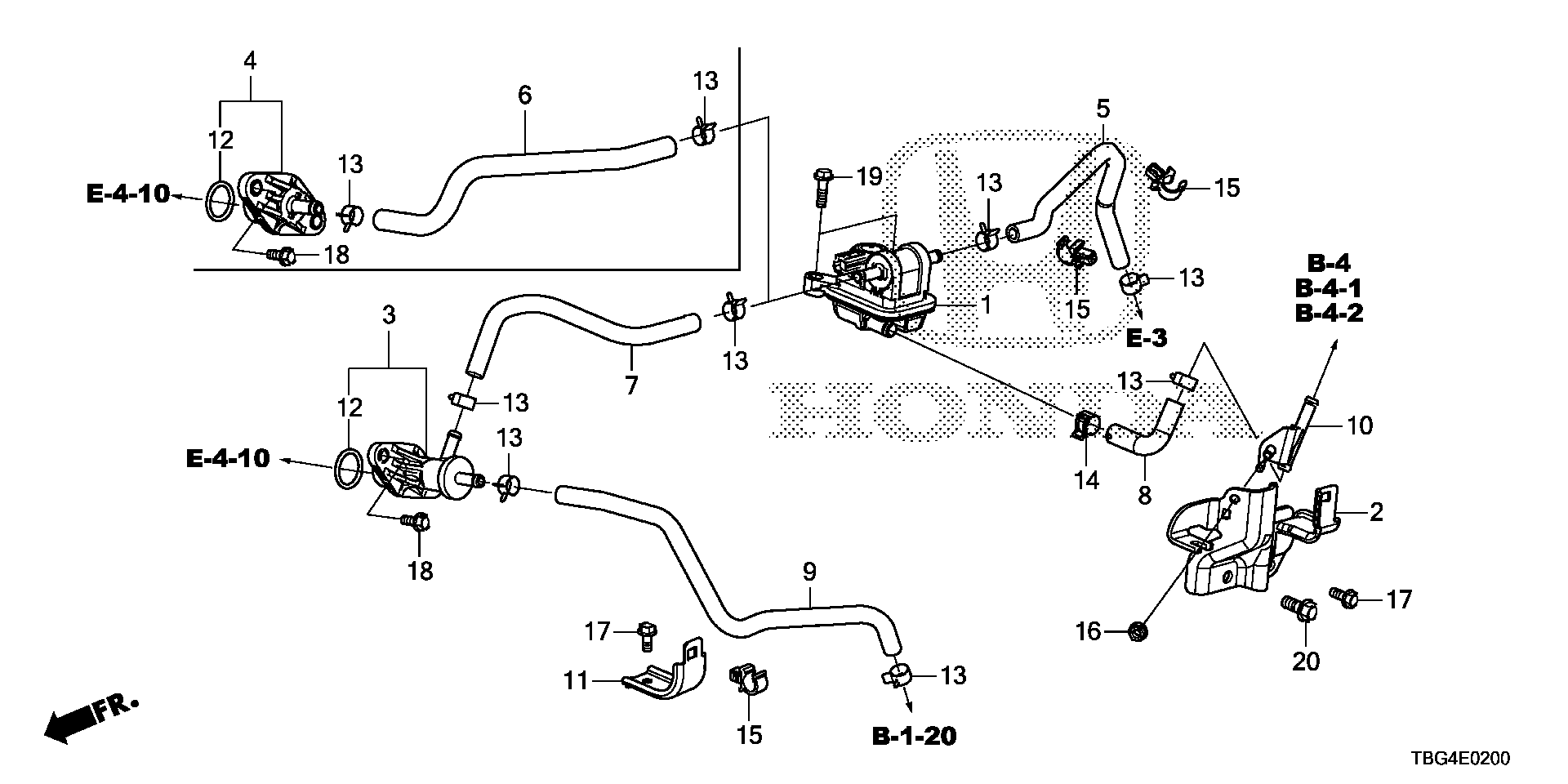 Diagram PURGE CONTROL SOLENOID (1.5L) for your 2013 Honda