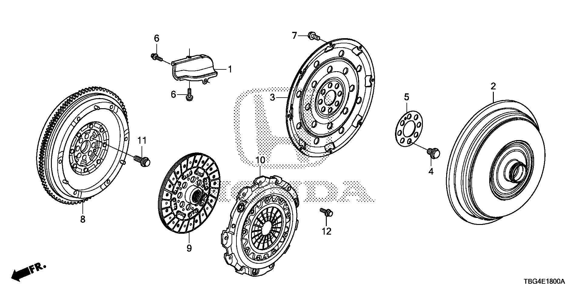 Diagram CLUTCH@TORQUE CONVERTER (1.5L) for your Honda Civic  