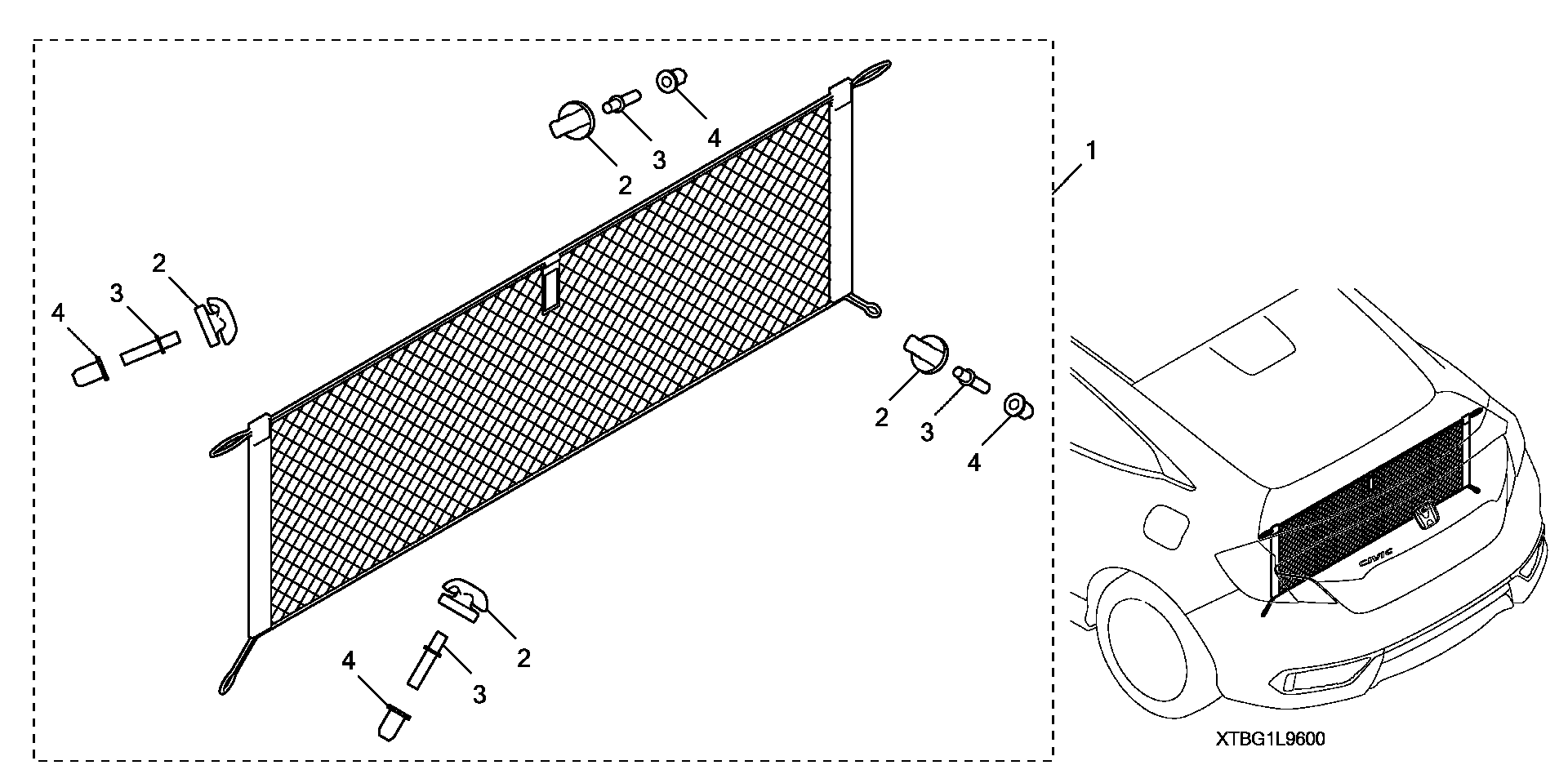 Full size assembly image of CARGO NET (1) (1/1)