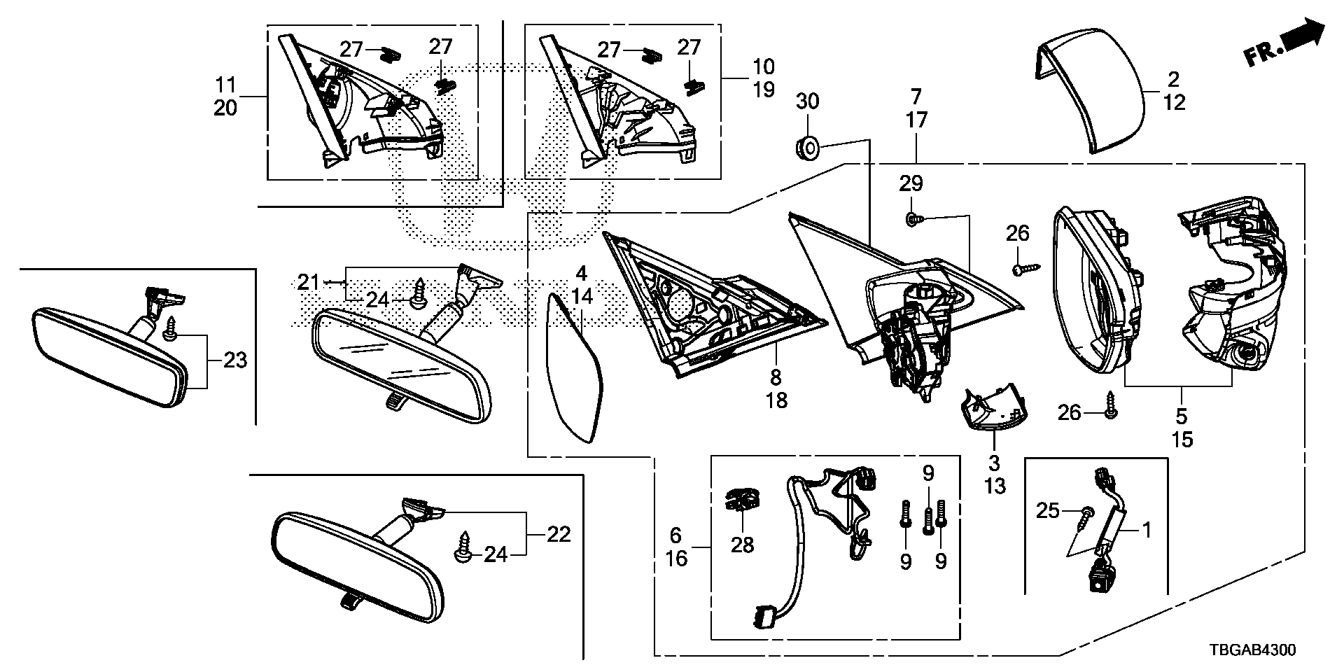 Full size assembly image of MIRROR (1) (1/1)