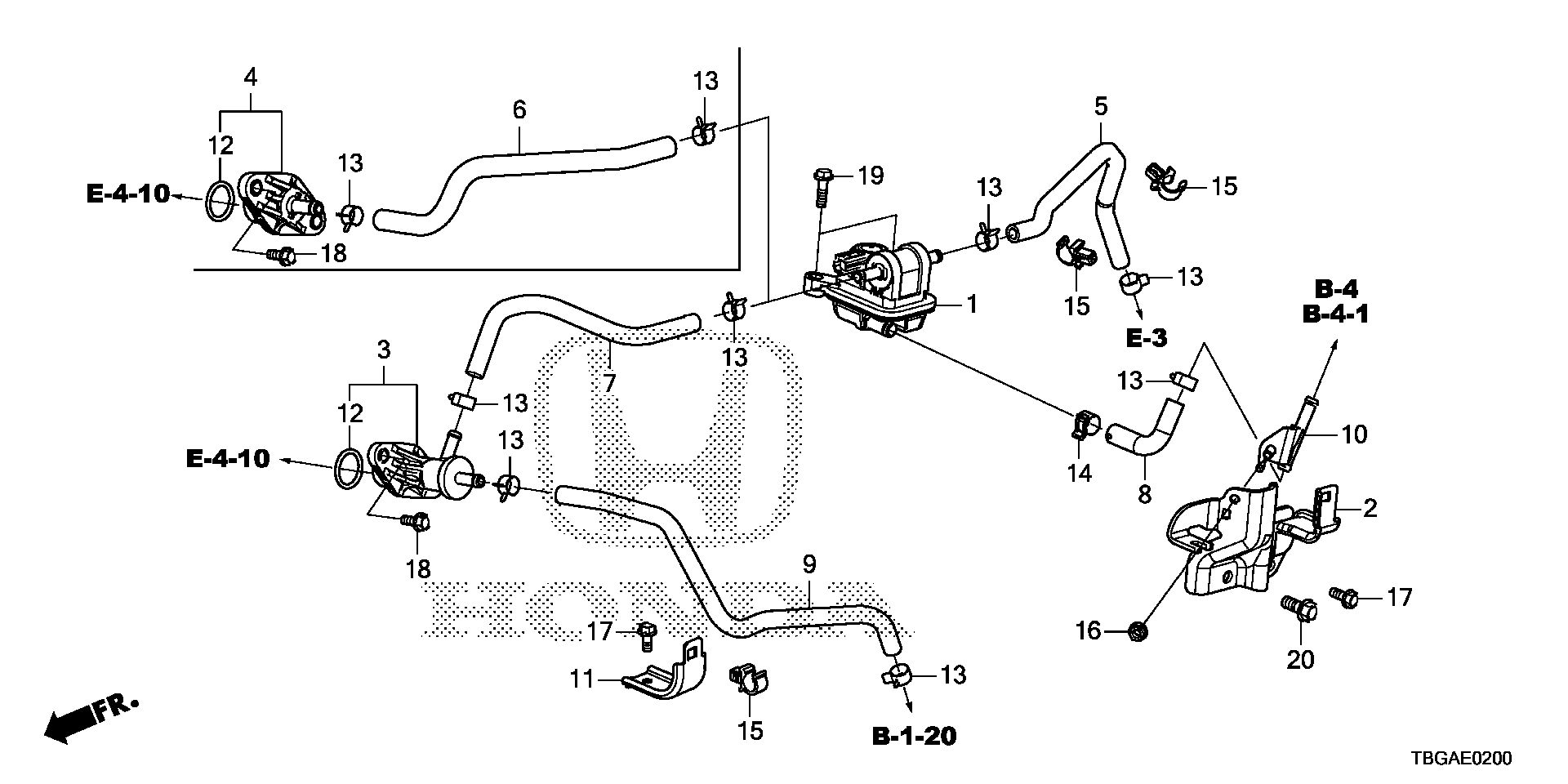 Diagram PURGE CONTROL SOLENOID (1.5L) for your 2013 Honda