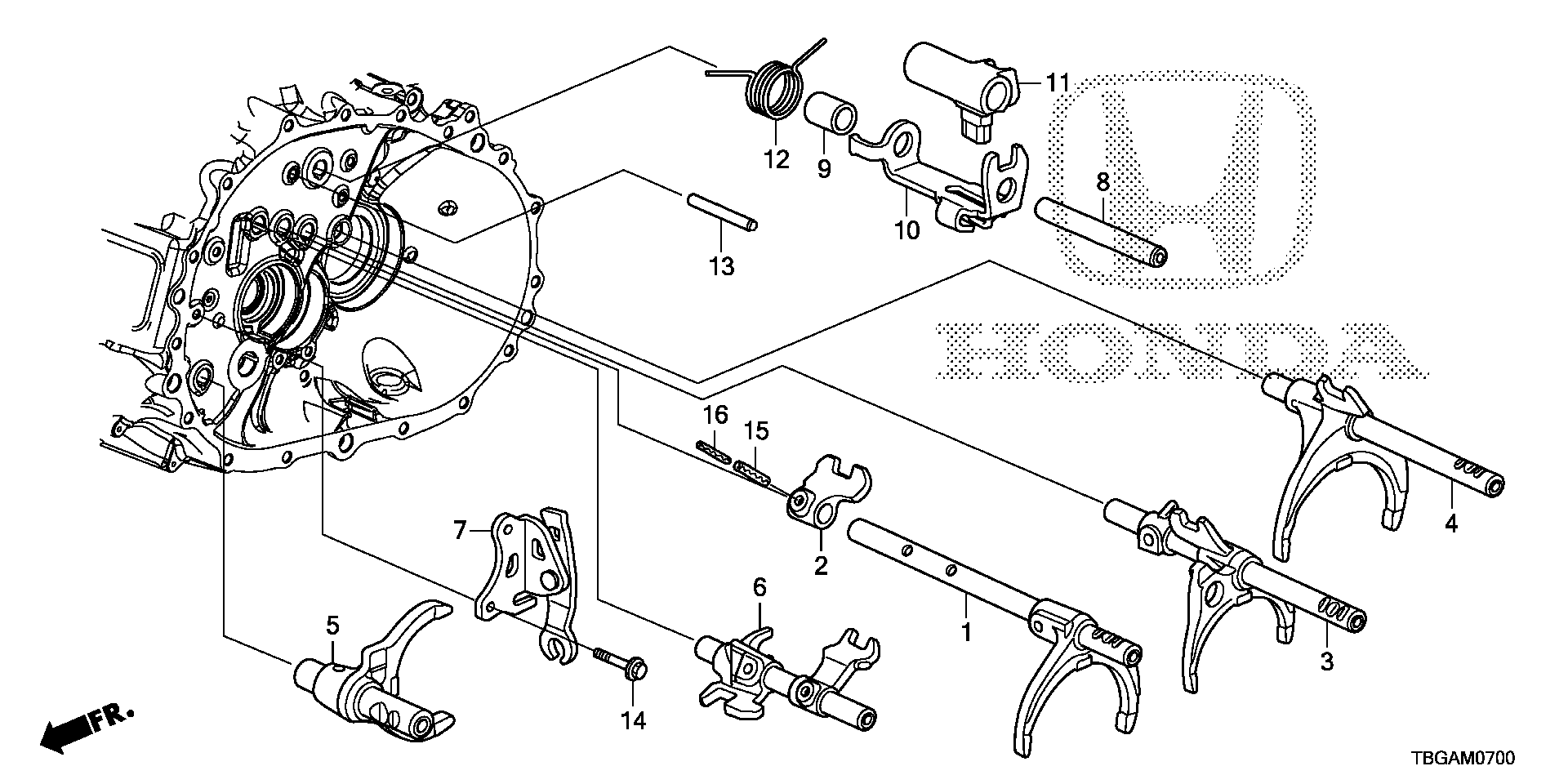 Diagram SHIFT FORK@SHIFT HOLDER for your 2000 Honda Accord Coupe   