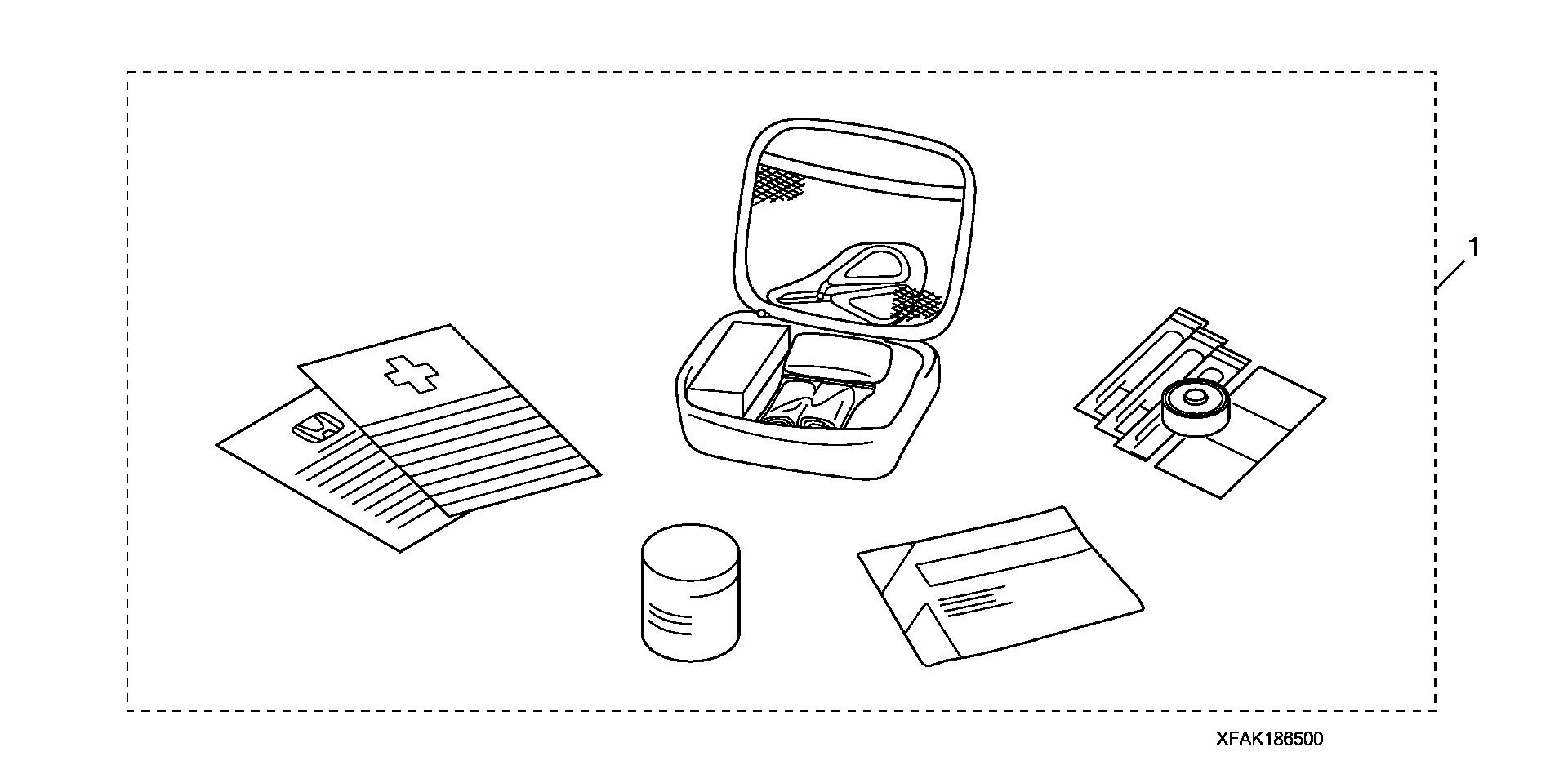 Diagram FIRST AID KIT for your Honda Civic Coupe  