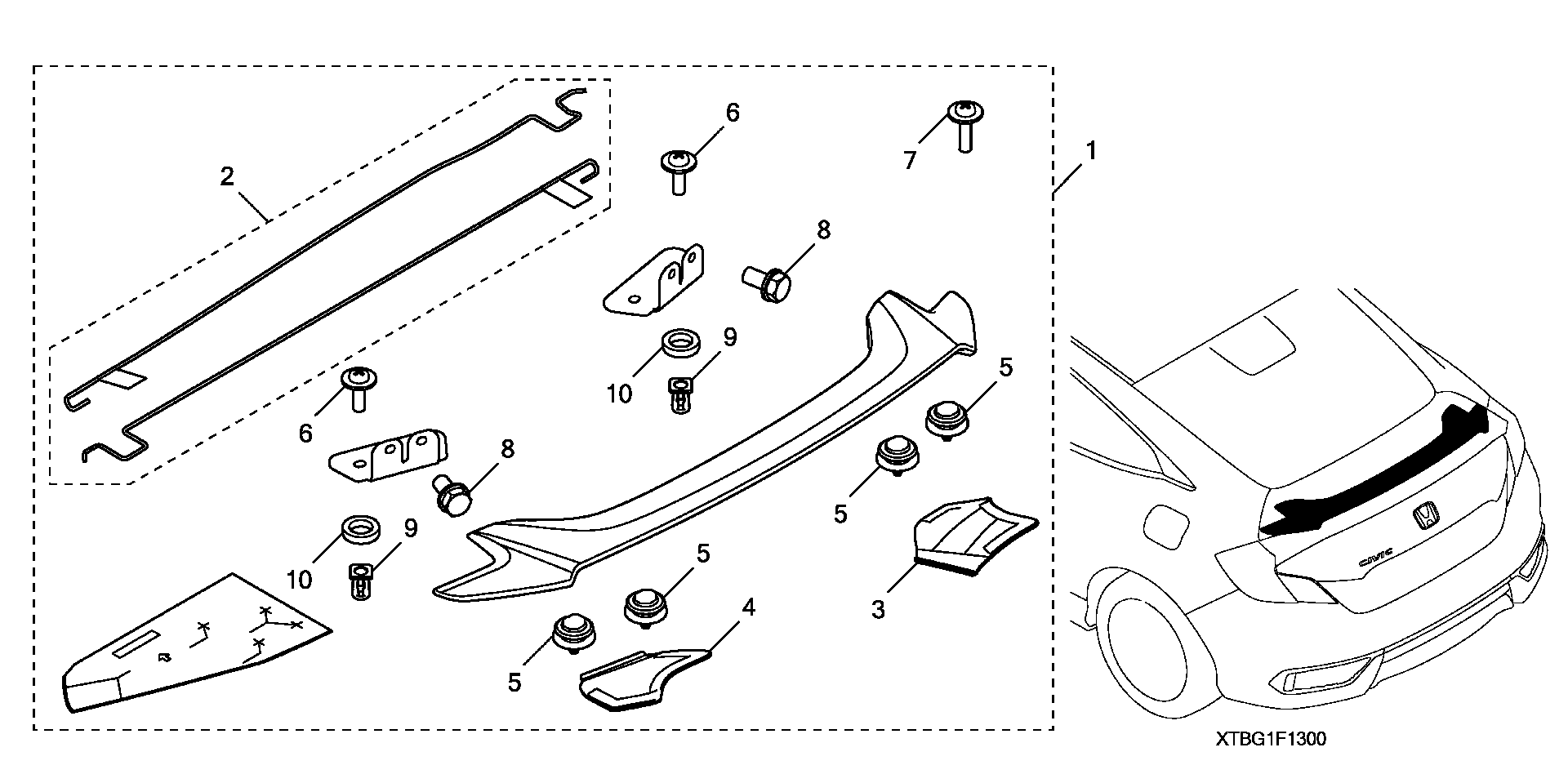 Full size assembly image of SPOILER - WING (1/1)