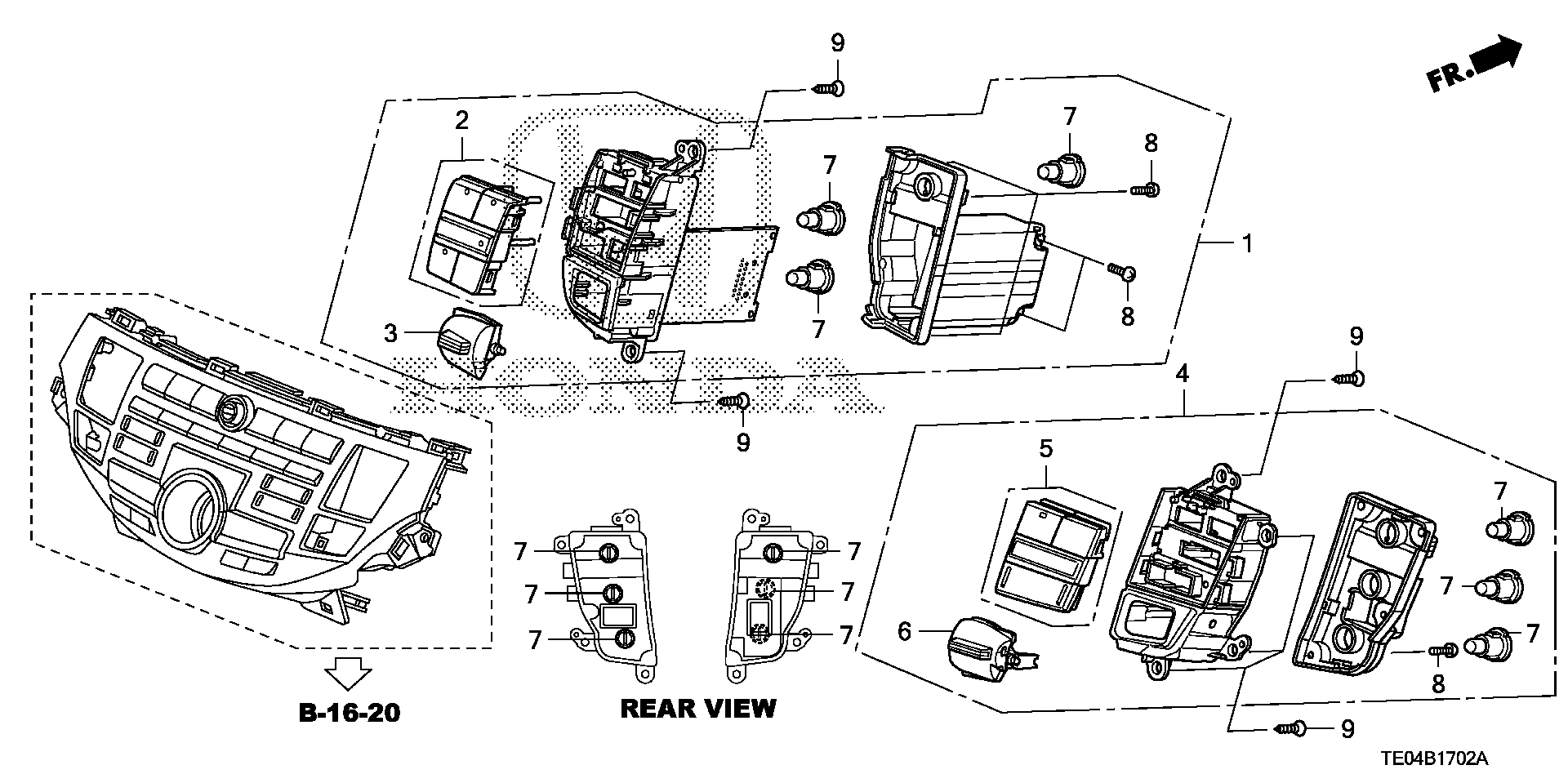 Diagram AUTO AIR CONDITIONER CONTROL (2) for your Honda Accord Coupe  