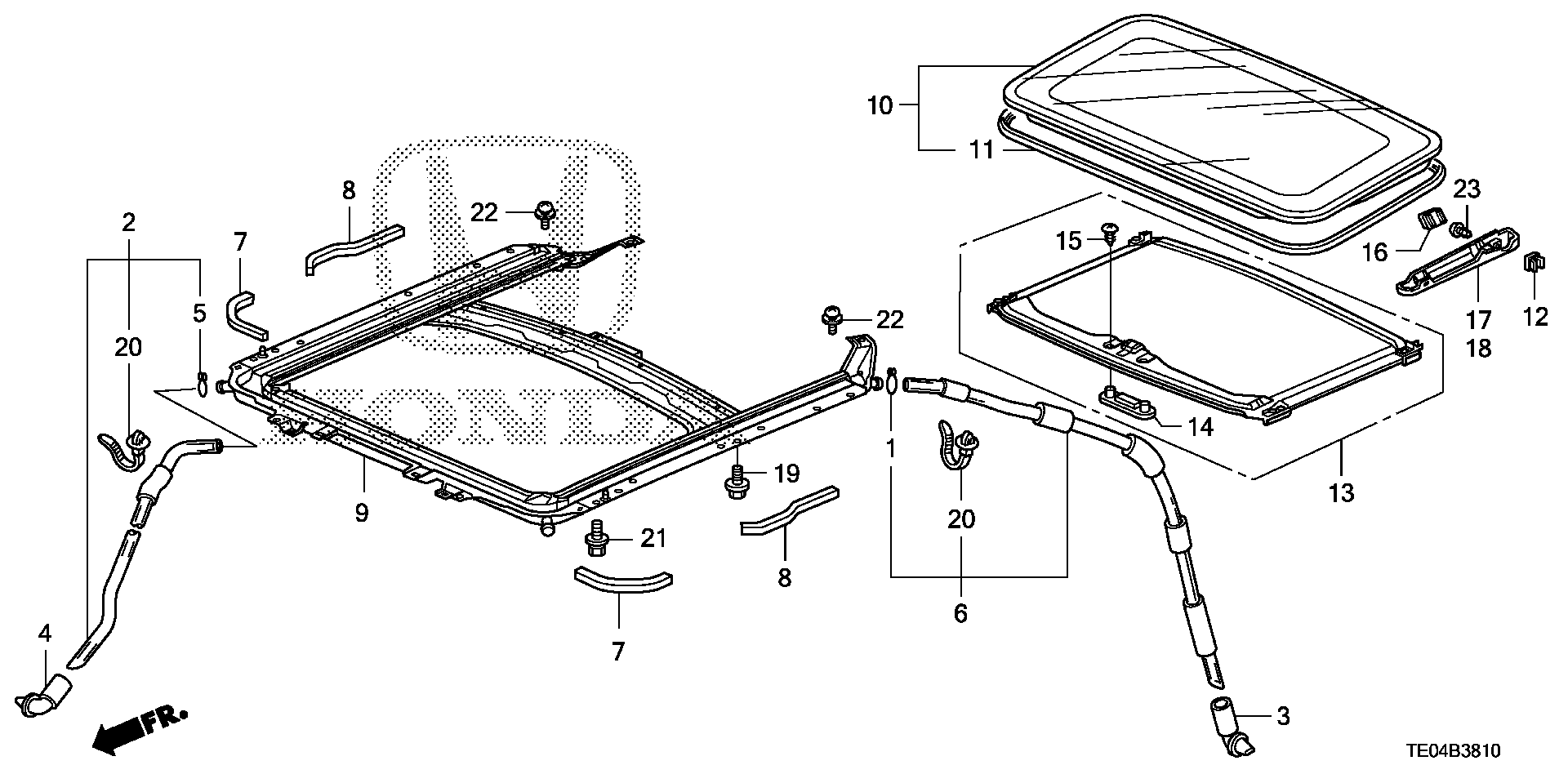 Diagram SLIDING ROOF for your 2025 Honda Pilot   