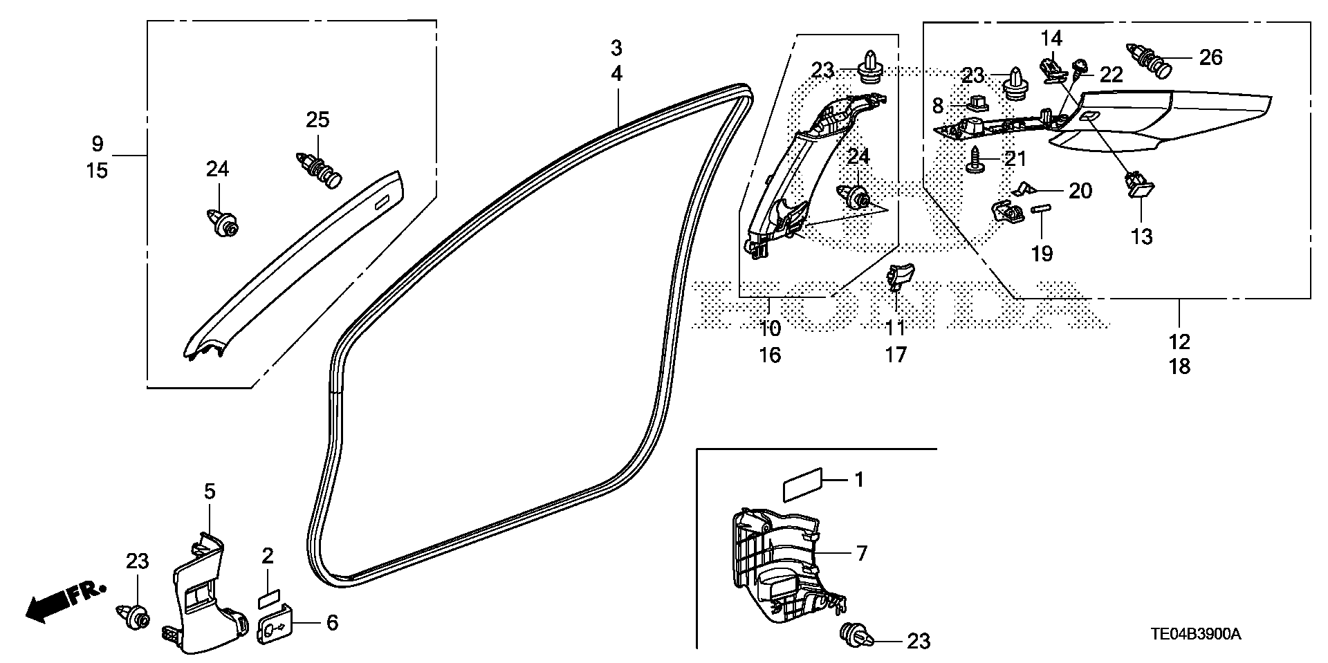 Diagram PILLAR GARNISH for your 1980 Honda Civic Hatchback   