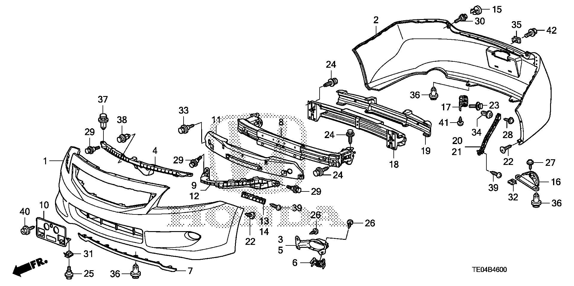 Diagram BUMPERS for your Honda Pilot  