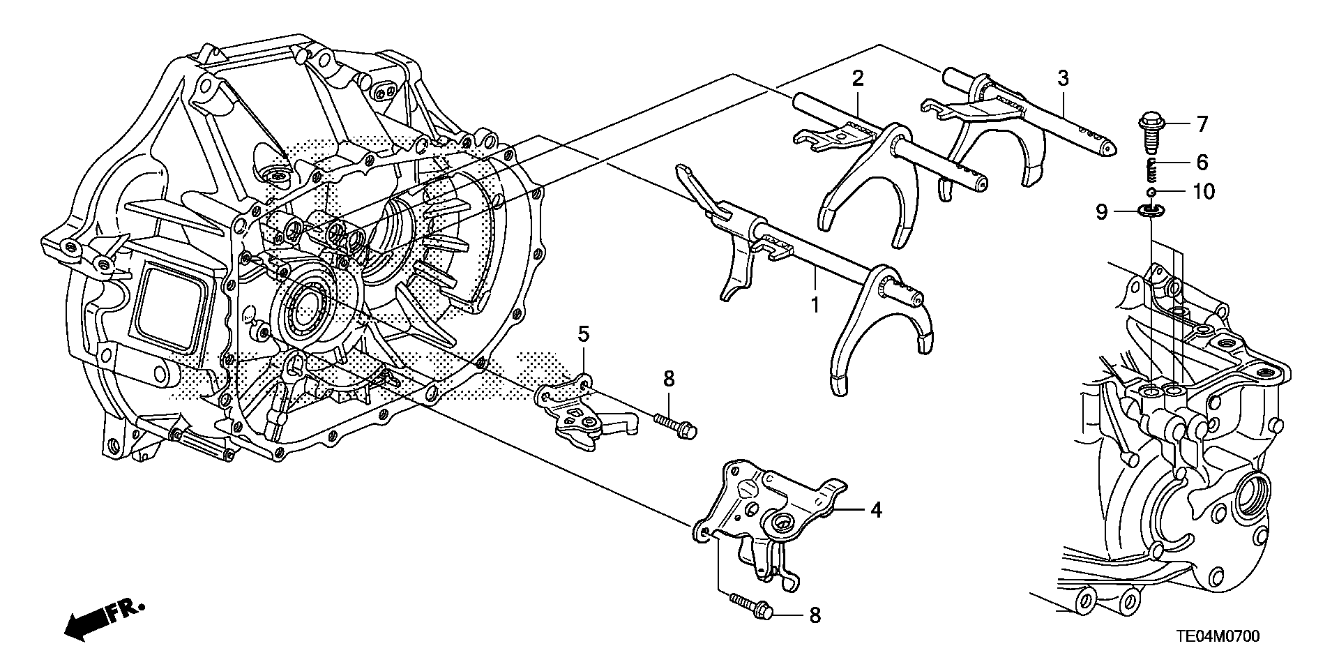 Diagram SHIFT FORK (L4) for your 2008 Honda Accord Coupe   