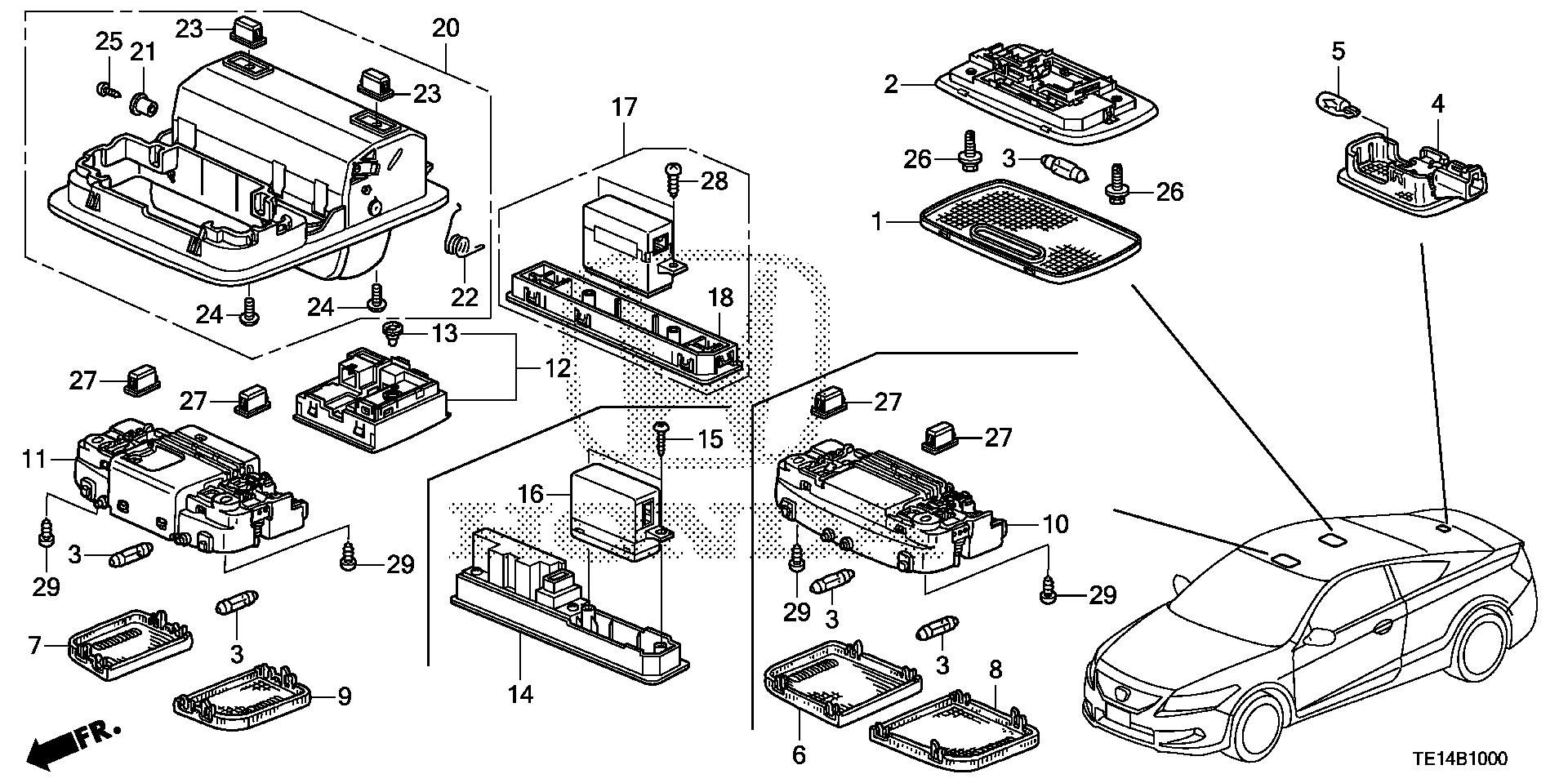 Diagram INTERIOR LIGHT for your Honda Accord Coupe  