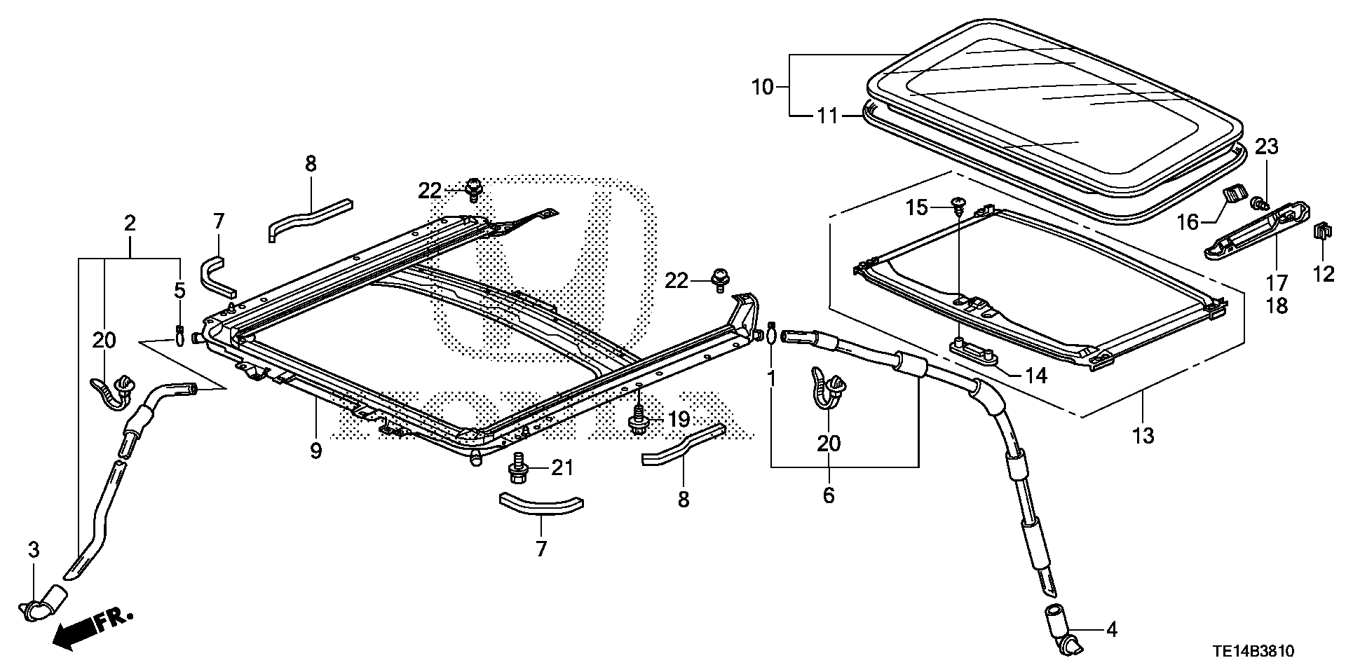 Diagram SLIDING ROOF for your 2025 Honda Pilot   