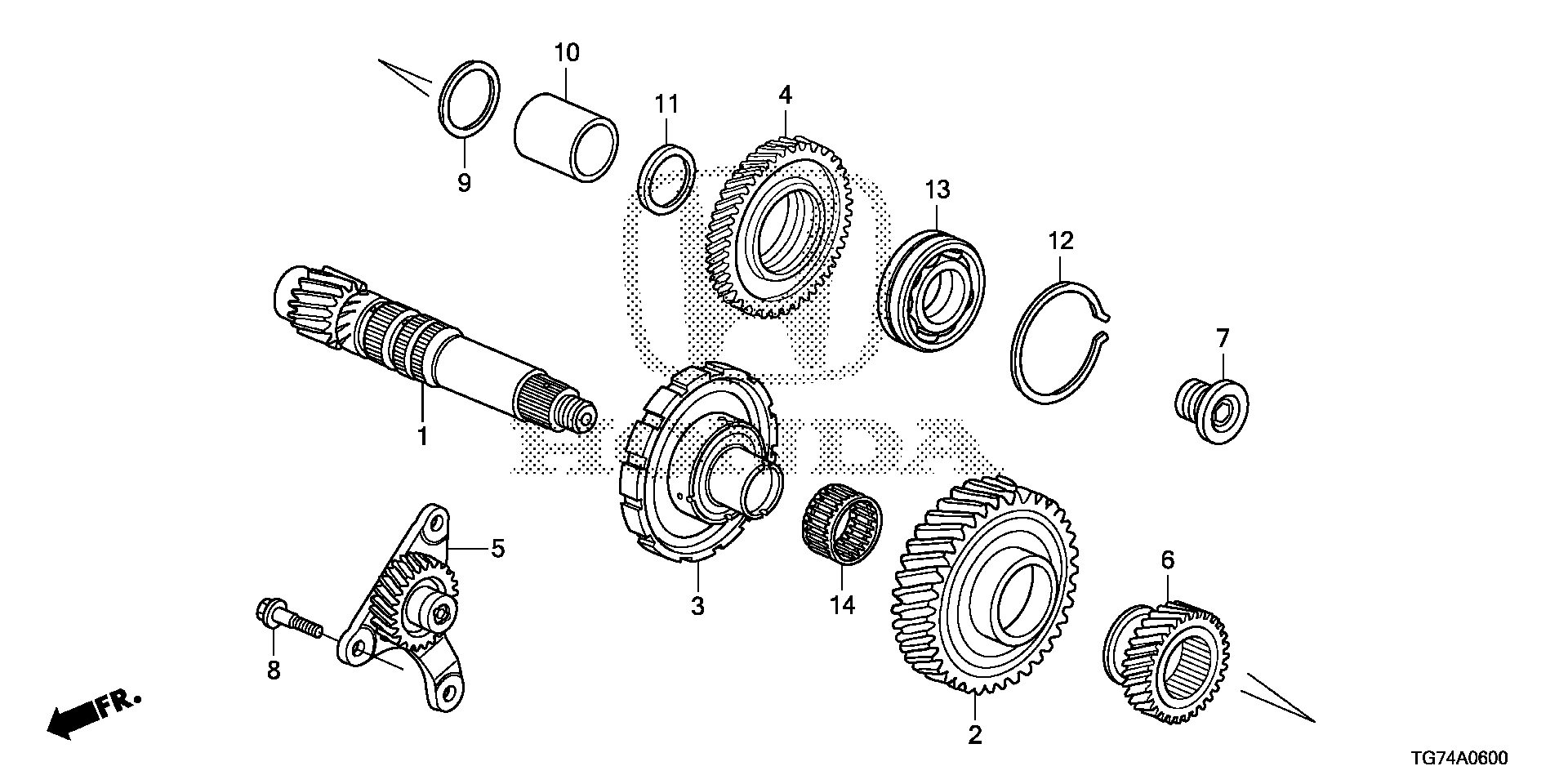 Full size assembly image of COUNTERSHAFT (6AT) (1/1)