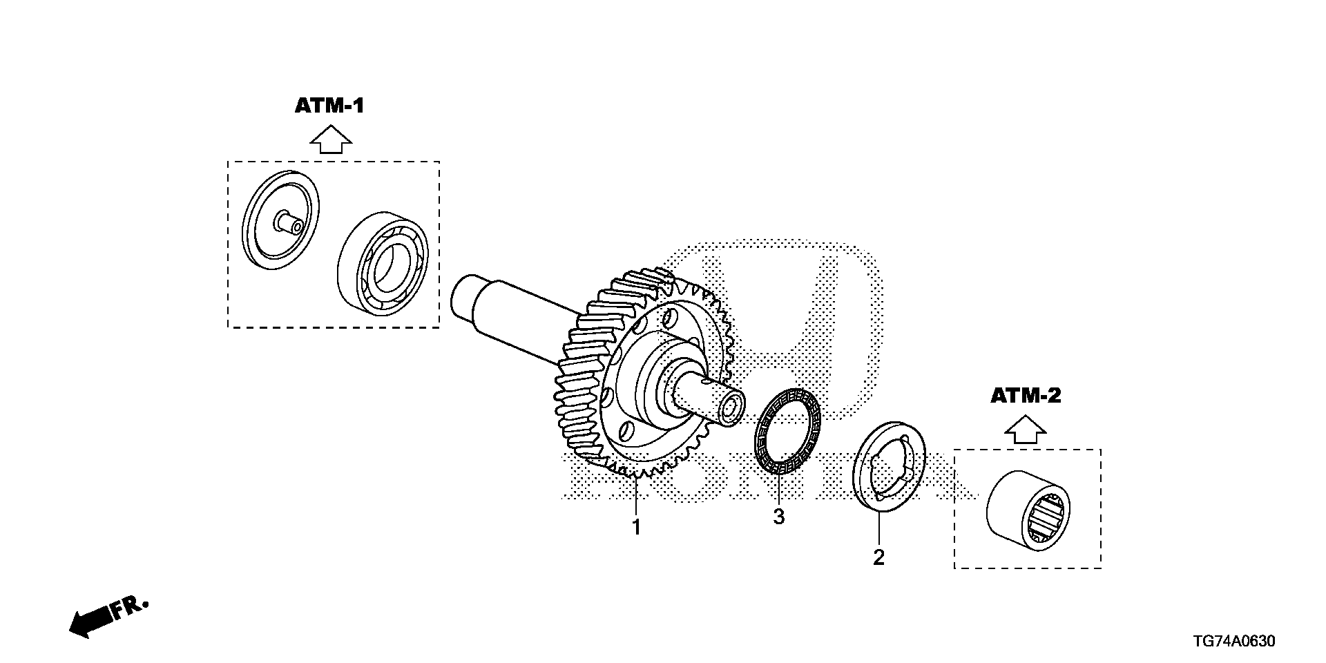 Full size assembly image of IDLE SHAFT (6AT) (1/1)