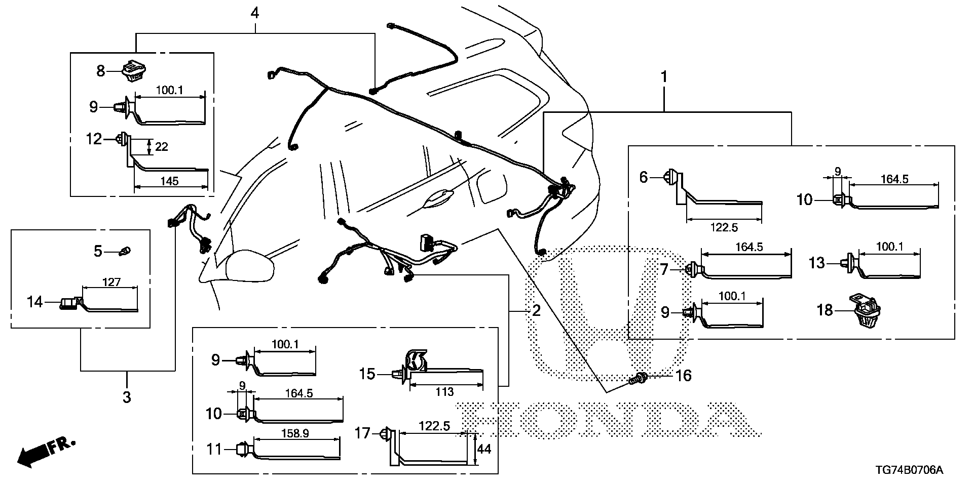 Diagram WIRE HARNESS (7) for your Honda