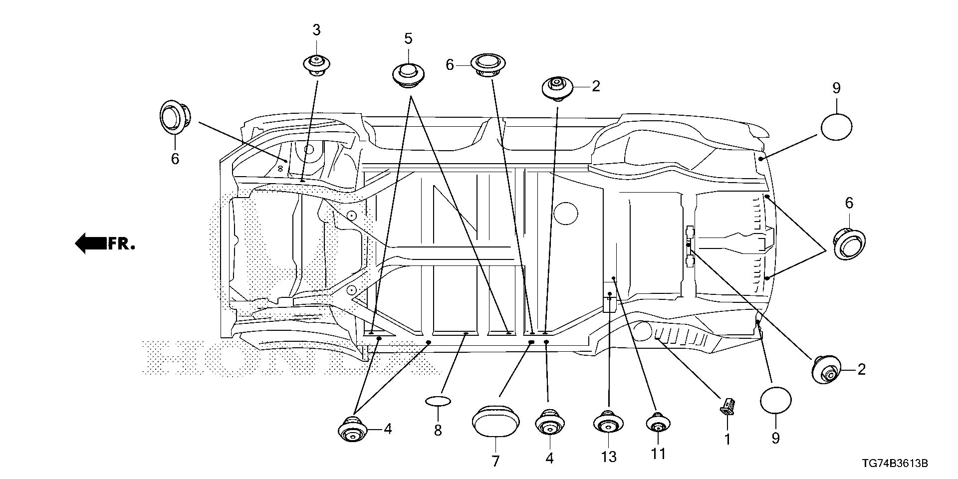 Full size assembly image of GROMMET (4) (1/1)