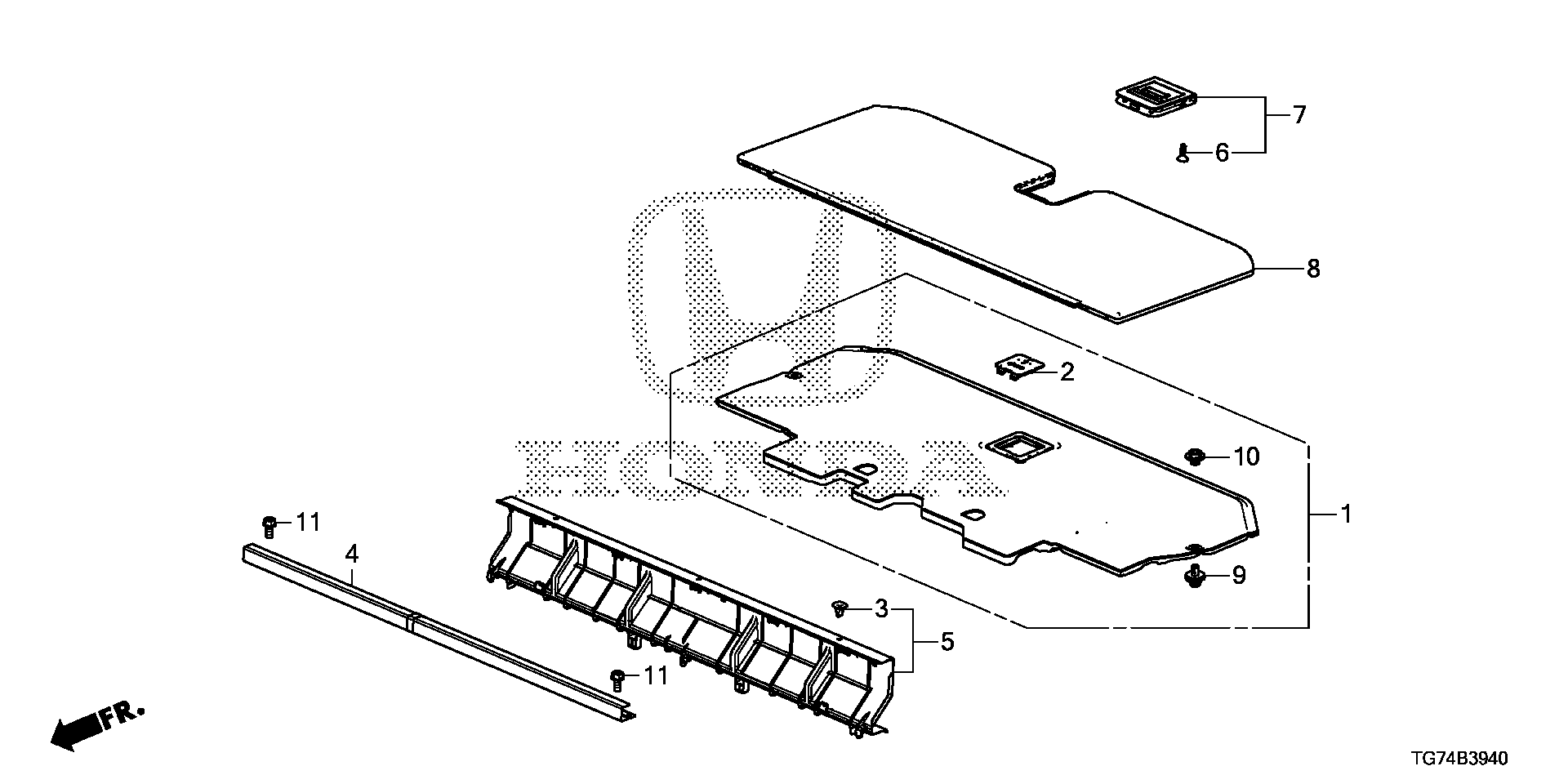 Diagram CARGO FLOOR LID for your 1997 Honda Accord Coupe 2.2L AT LX 