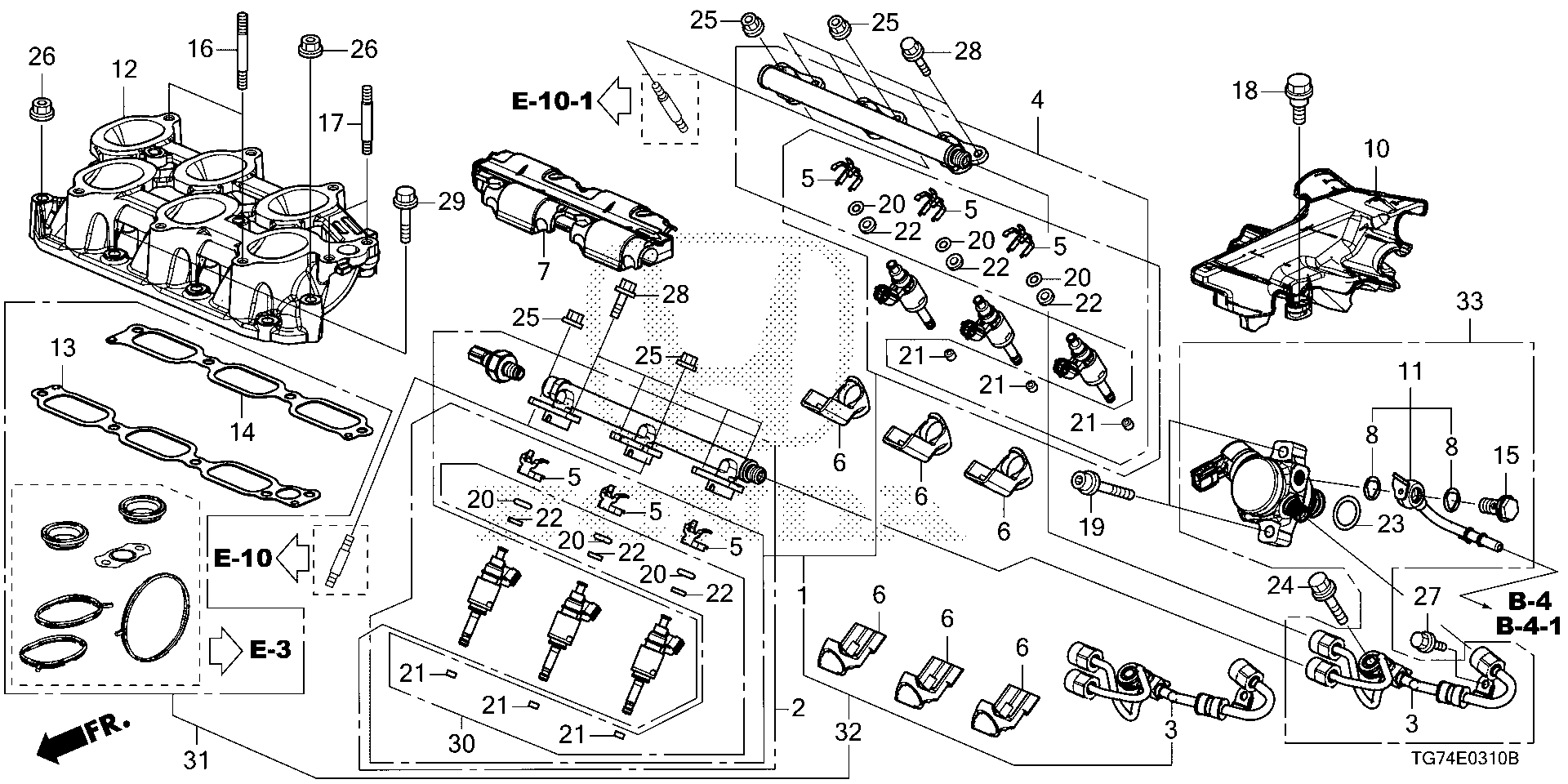 Diagram FUEL INJECTOR for your Honda Pilot  