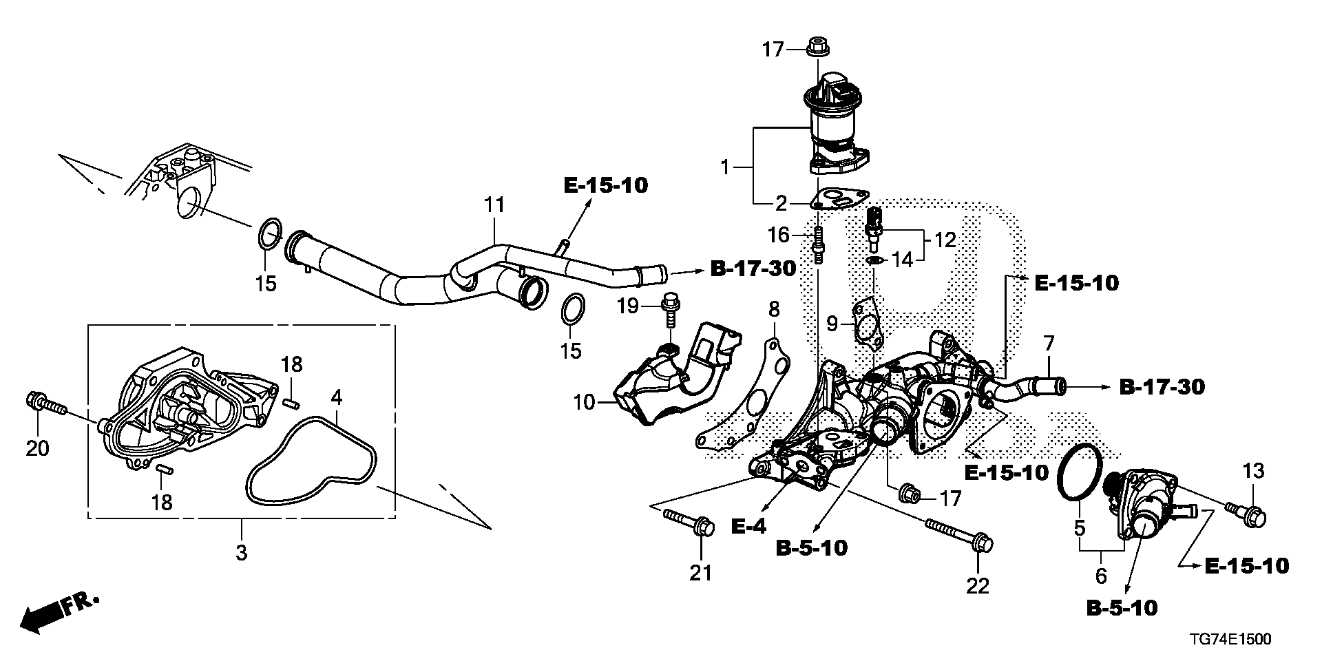 Diagram WATER PUMP (1) for your 2013 Honda Accord   