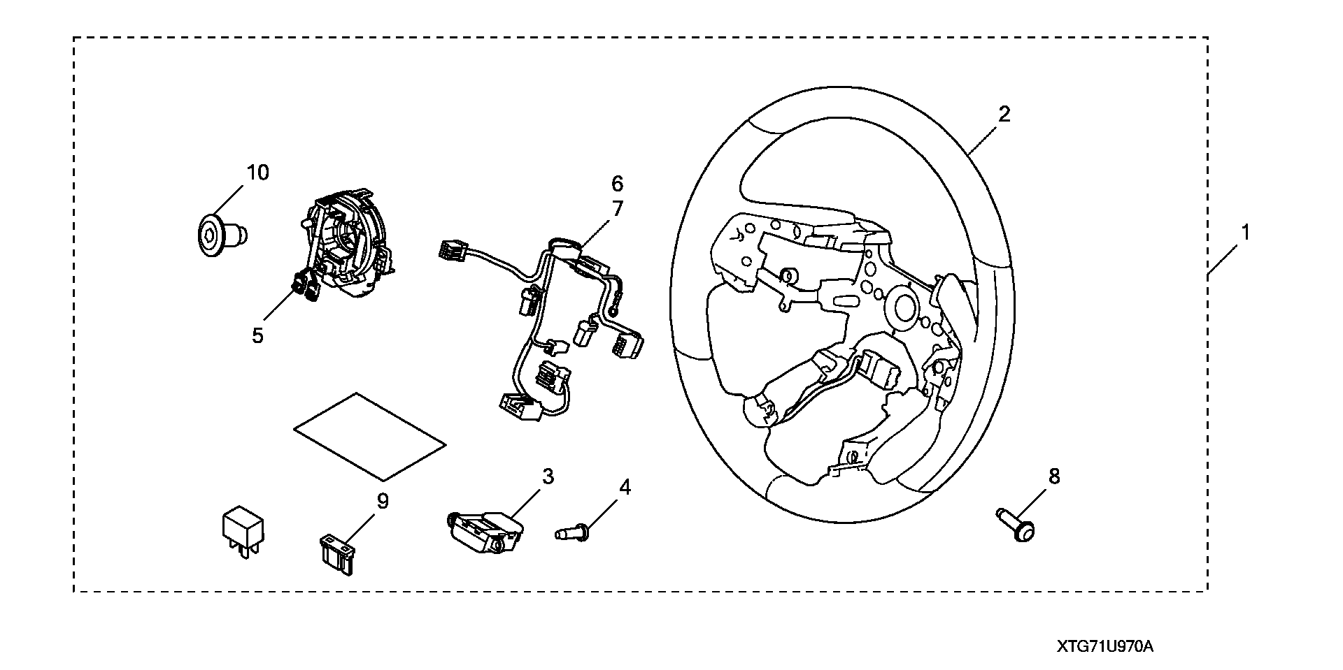 Full size assembly image of HEATED STEERING WHEEL (2) (1/1)