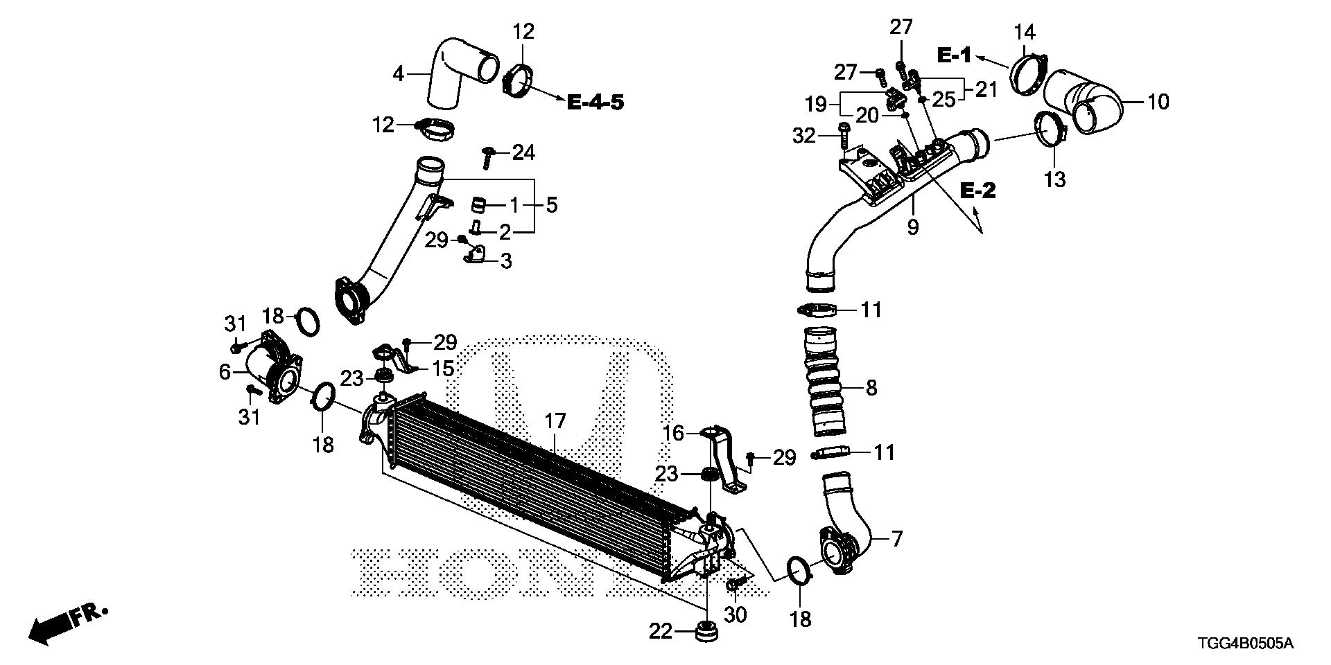 Diagram INTERCOOLER for your Honda Civic Liftback  