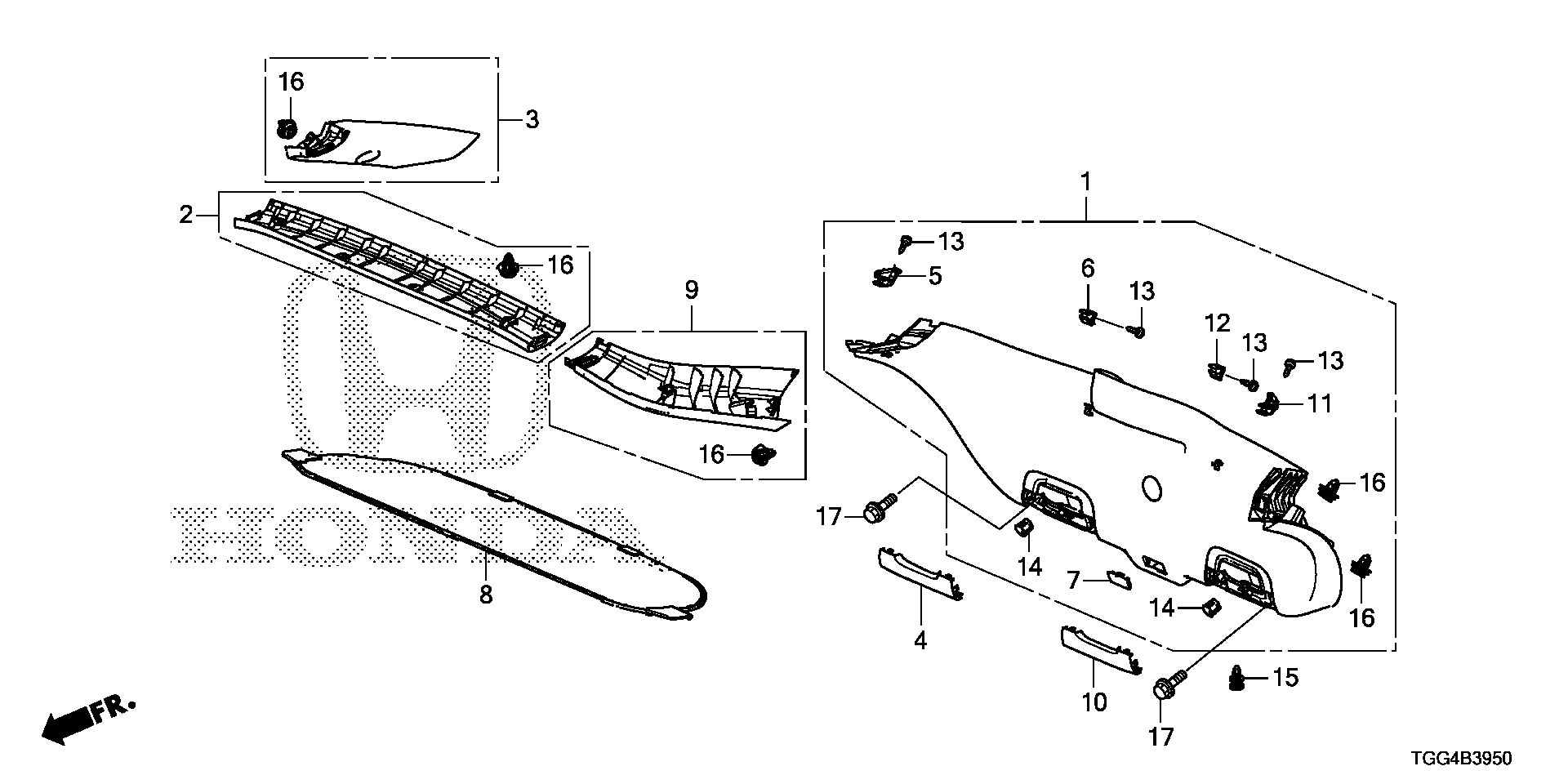 Full size assembly image of TAILGATE LINING (1/1)