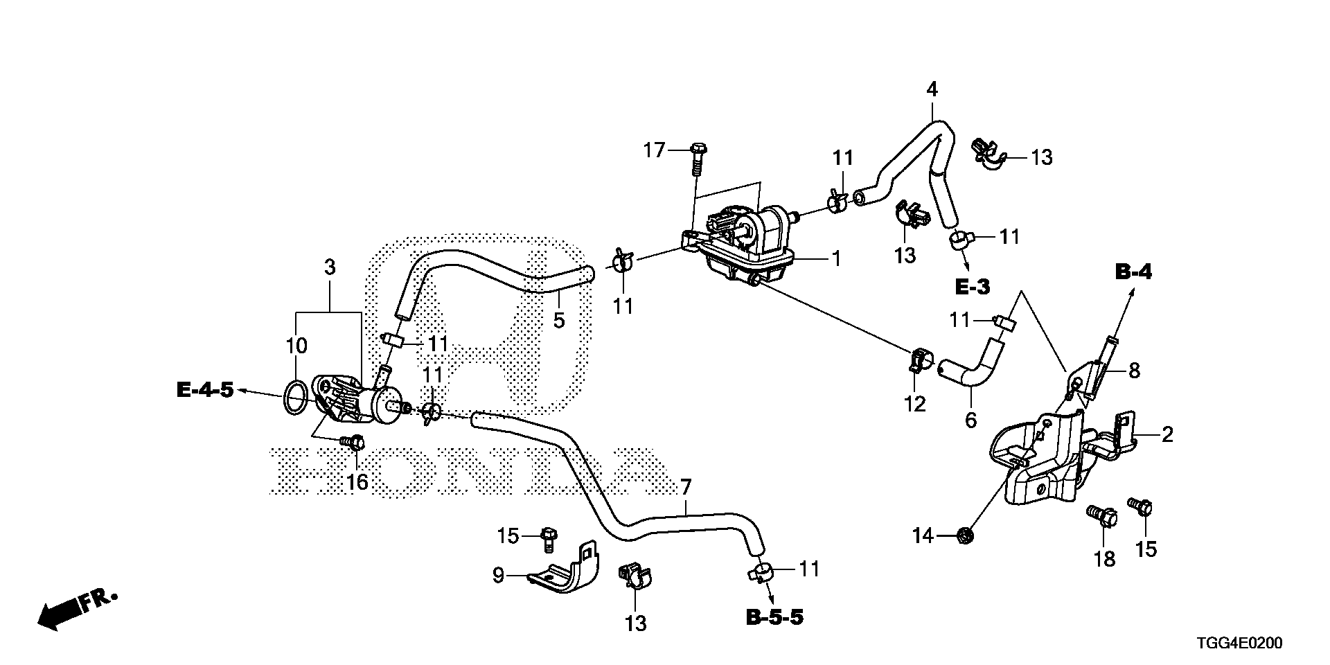 Diagram PURGE CONTROL SOLENOID VALVE for your 2013 Honda