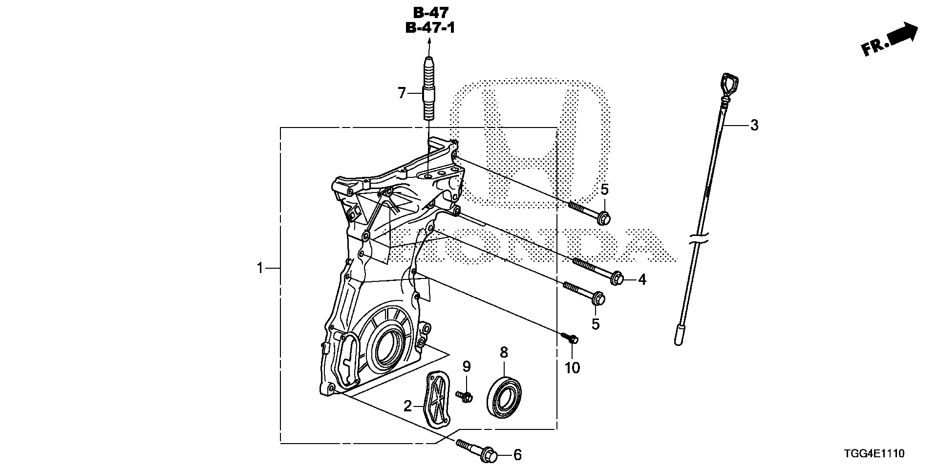 Diagram CHAIN CASE for your Honda Civic Liftback  